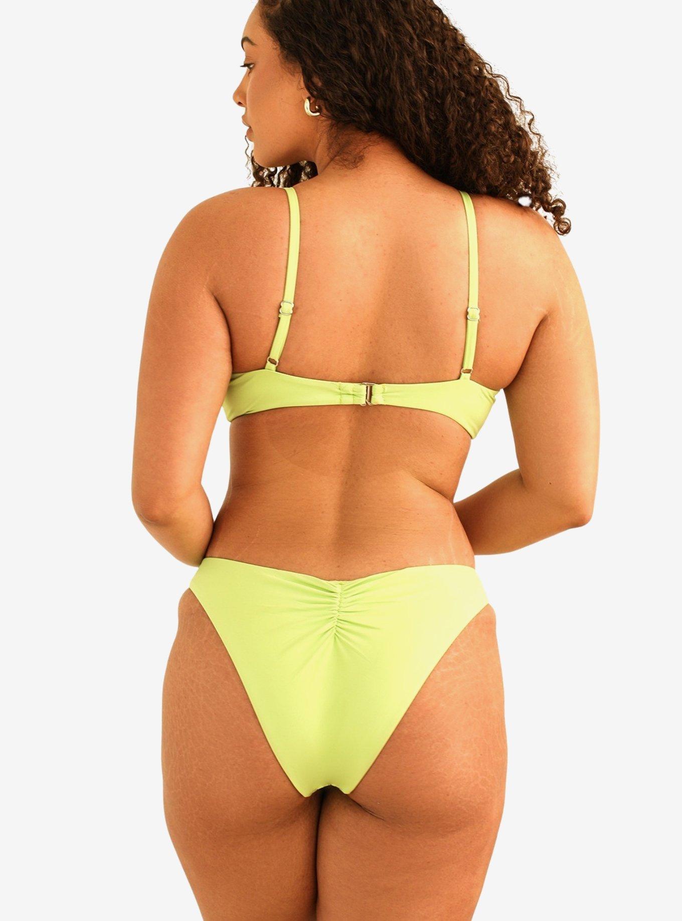 Dippin' Daisy's Zen Knotted Triangle Swim Top Green Tea, GREEN, alternate