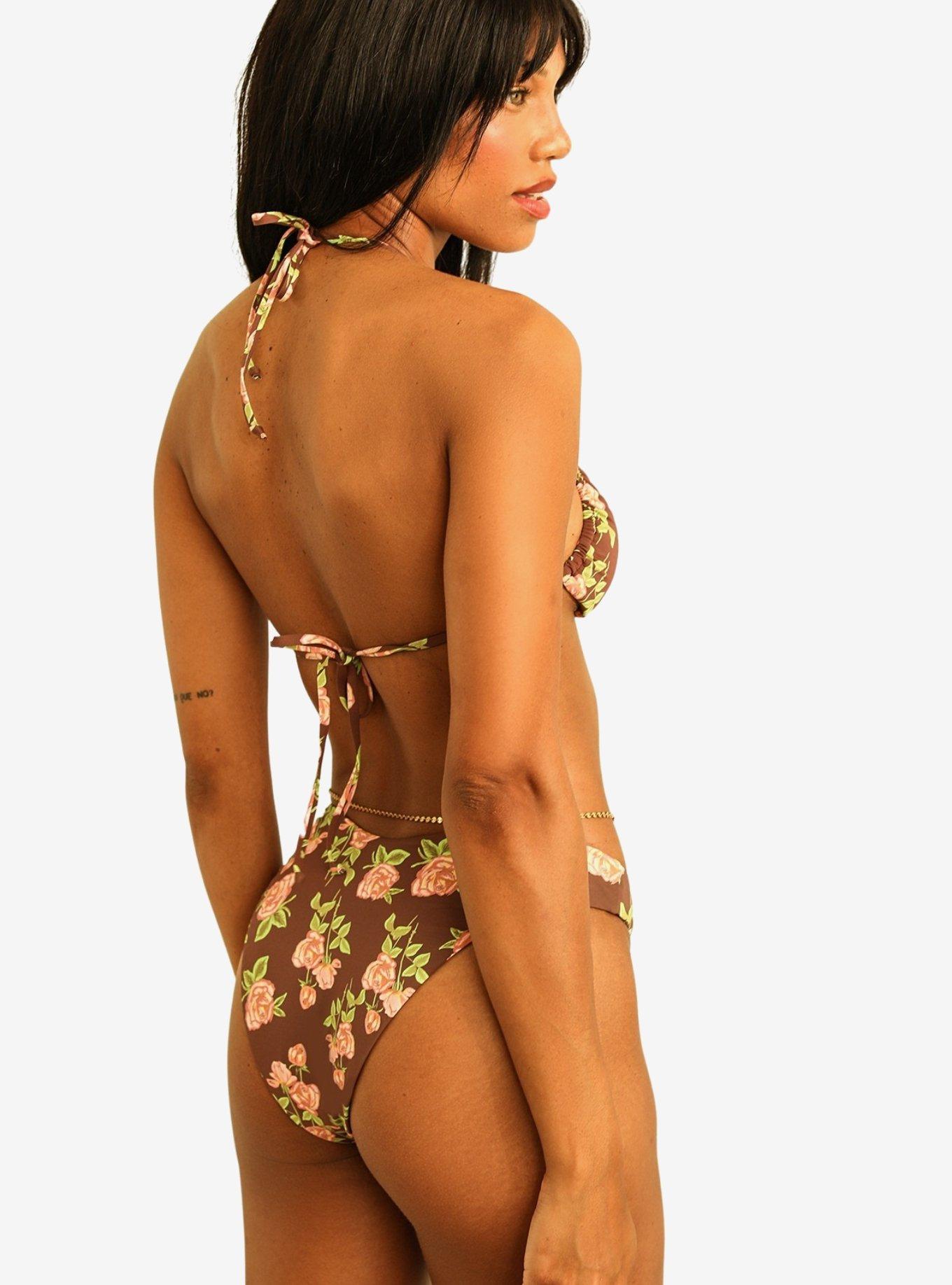 Dippin' Daisy's Christina Tie Straps Bandeau Swim Top Rosebud, MULTI, alternate