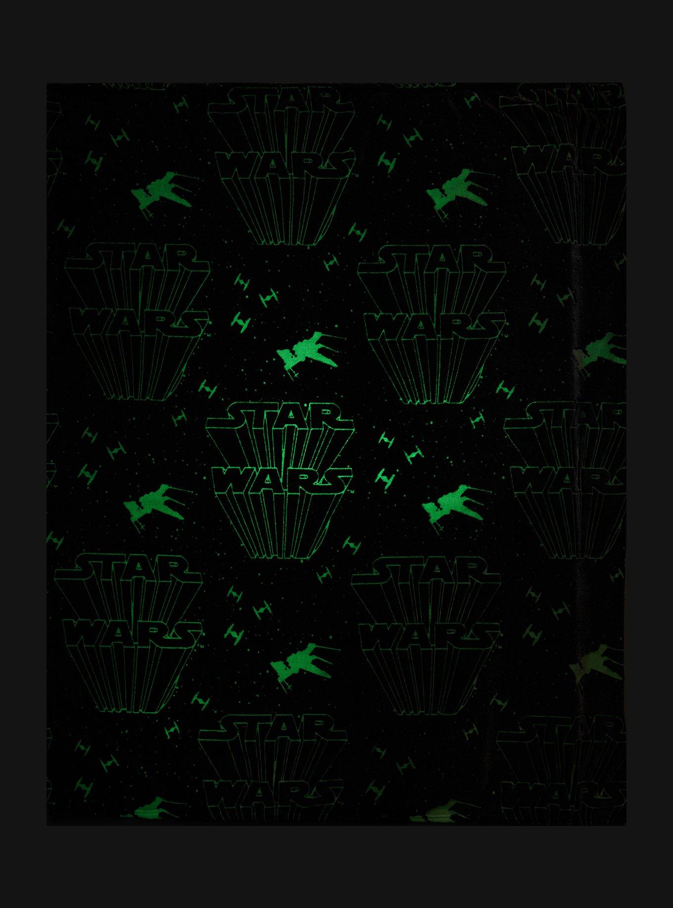 Star Wars Allover Print Burnout Glow-In-The-Dark Throw Blanket, , alternate