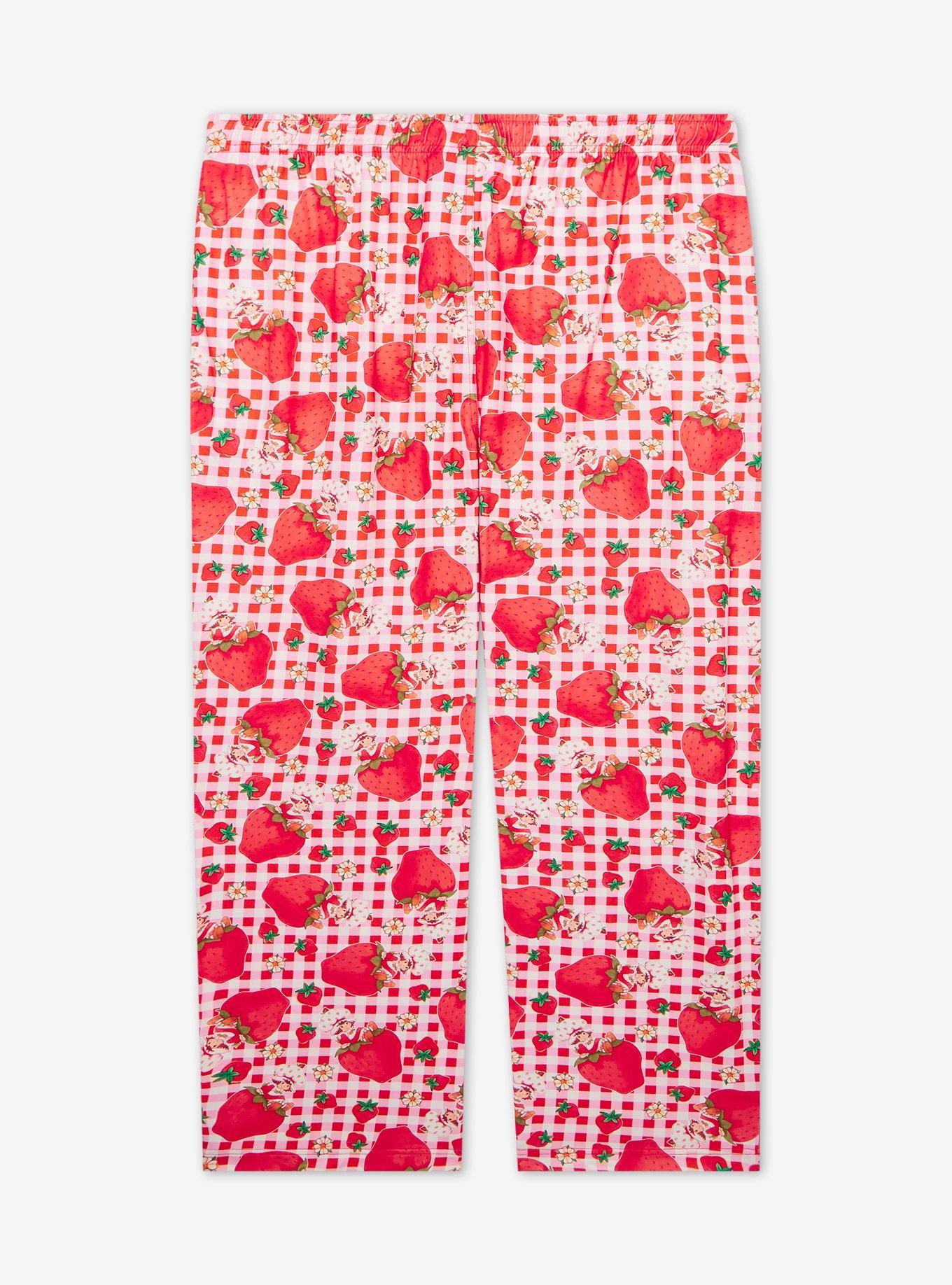 Strawberry Shortcake Gingham Berry Allover Print Women's Plus Sleep Pants — BoxLunch Exclusive