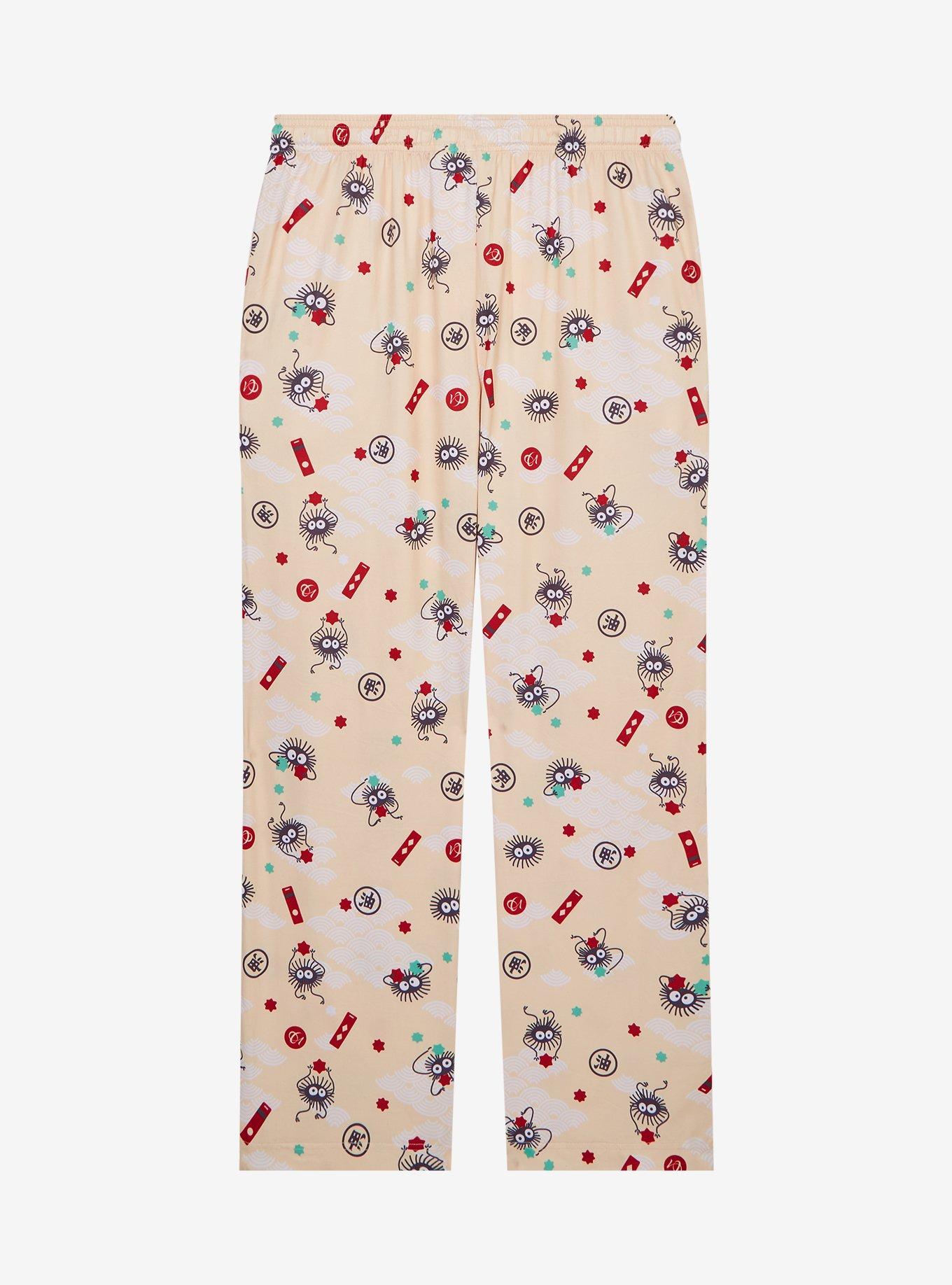 Studio Ghibli Spirited Away Soot Sprites Allover Print Sleep Pants — BoxLunch Exclusive, BEIGE, alternate