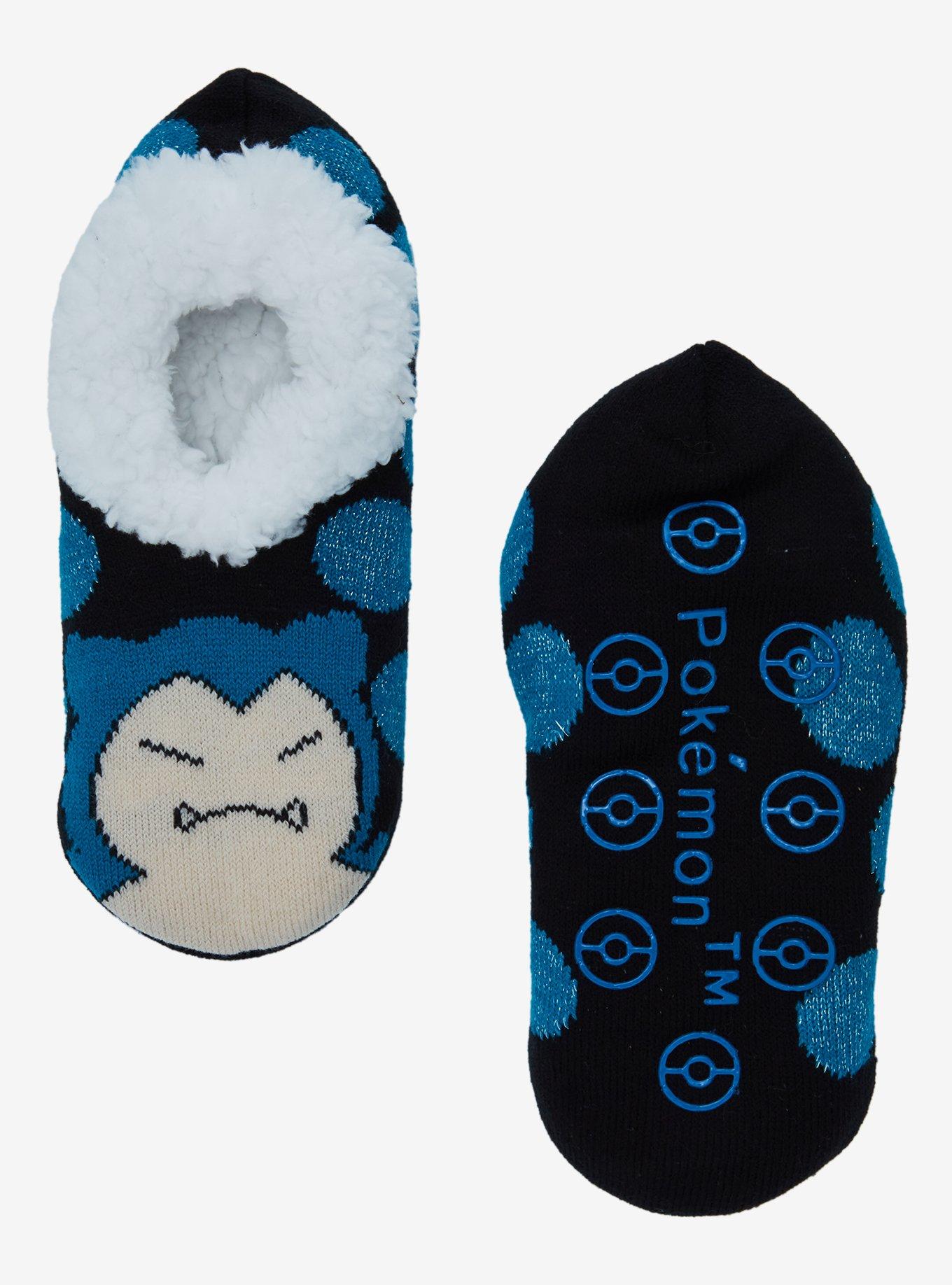 Pokémon Snorlax Polka Dot Slipper Socks - BoxLunch Exclusive, , alternate