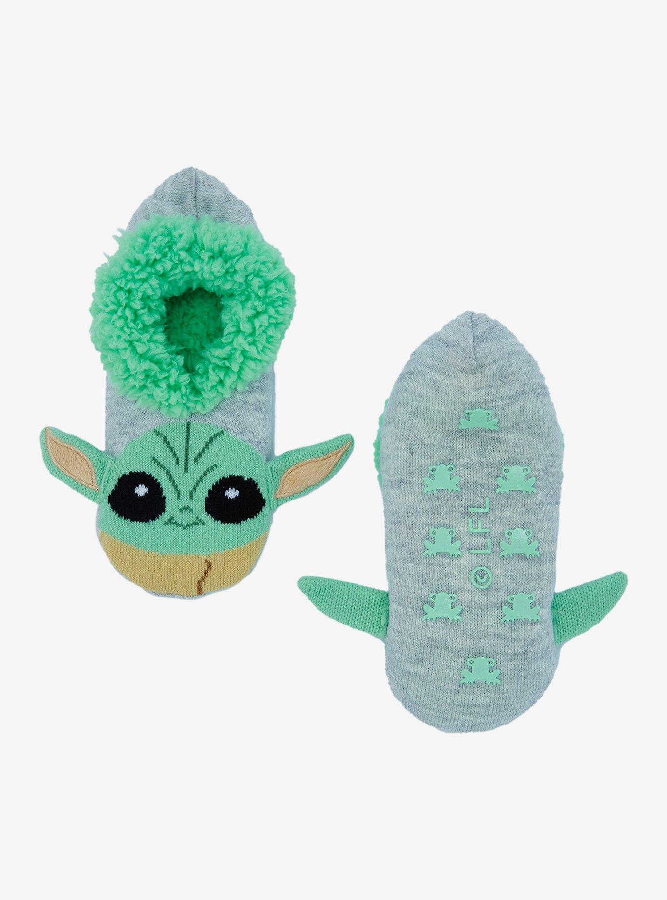 Star Wars The Mandalorian Grogu Slipper Socks - BoxLunch Exclusive, , hi-res