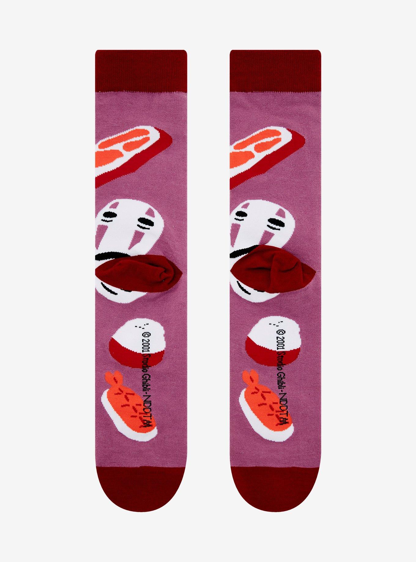 Studio Ghibli Spirited Away No-Face Food Allover Print Crew Socks - BoxLunch Exclusive, , hi-res