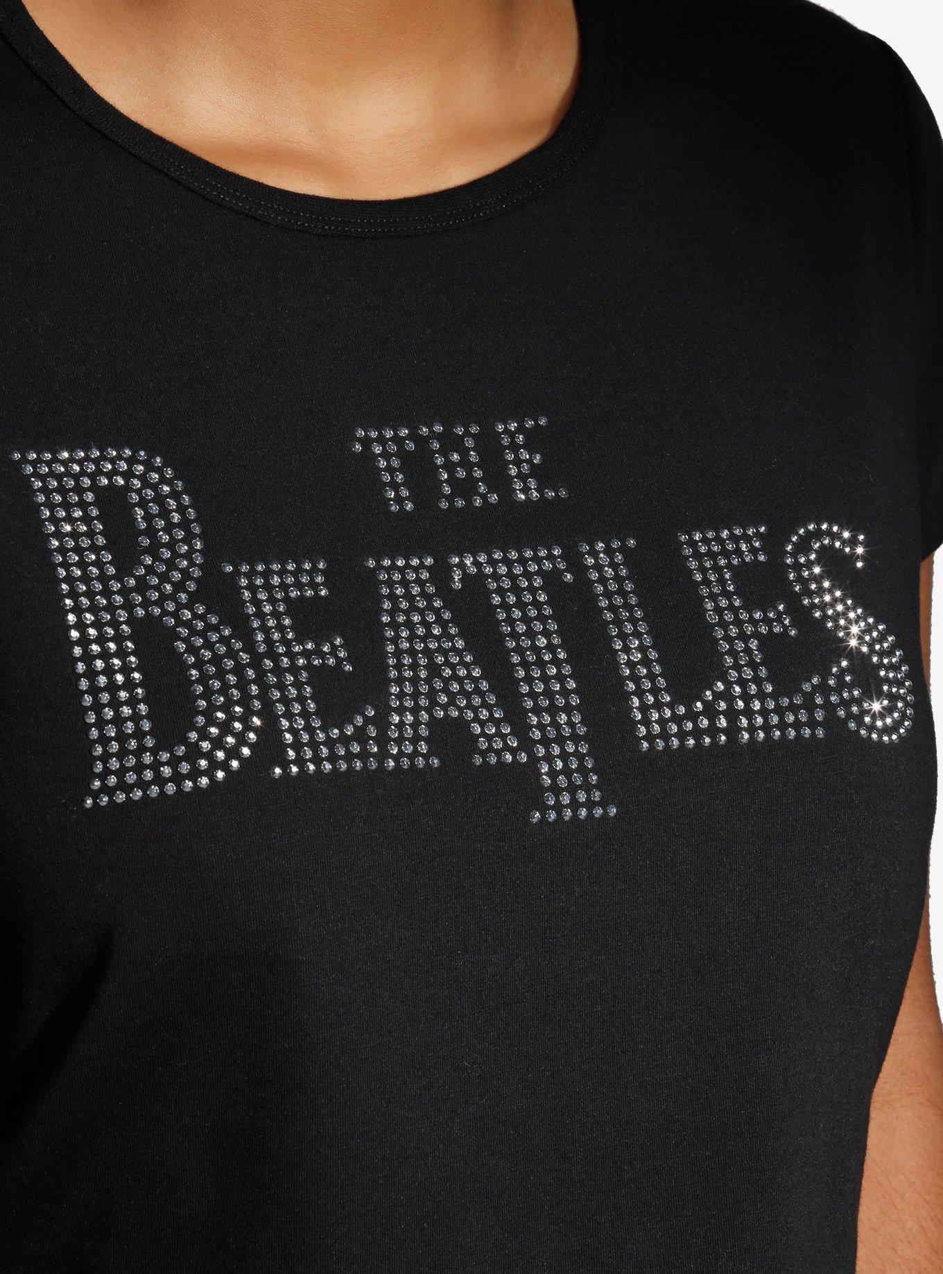 The Beatles Rhinestone Logo Girls Baby T-Shirt, BLACK, alternate