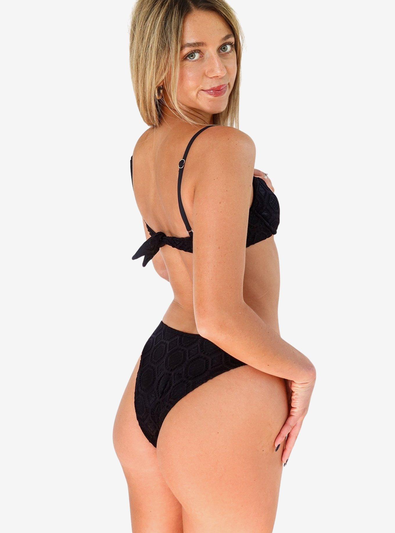 Dippin' Daisy's Diana Underwire Swim Top Bella Lace Noir, BLACK, alternate