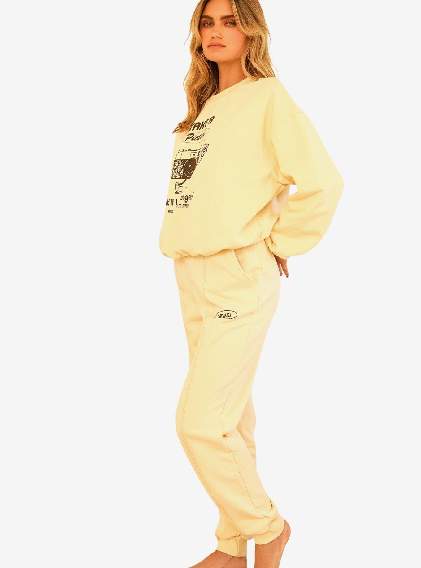 Dippin' Daisy's Take A Picture Drawstring Sweatpants Vanilla, , hi-res