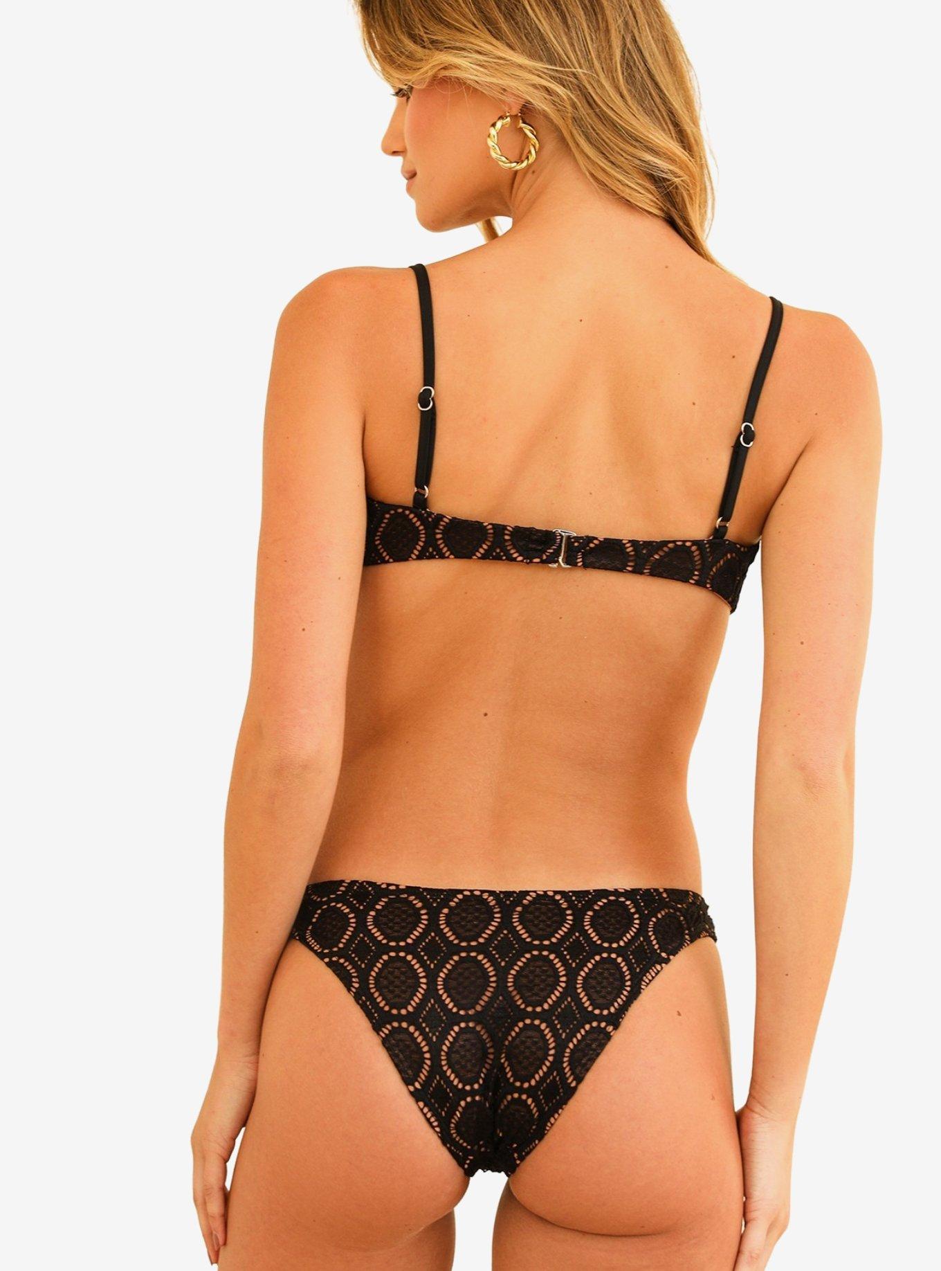 Dippin' Daisy's Primrose Underwire Swim Top Bella Lace Noir, BLACK, alternate