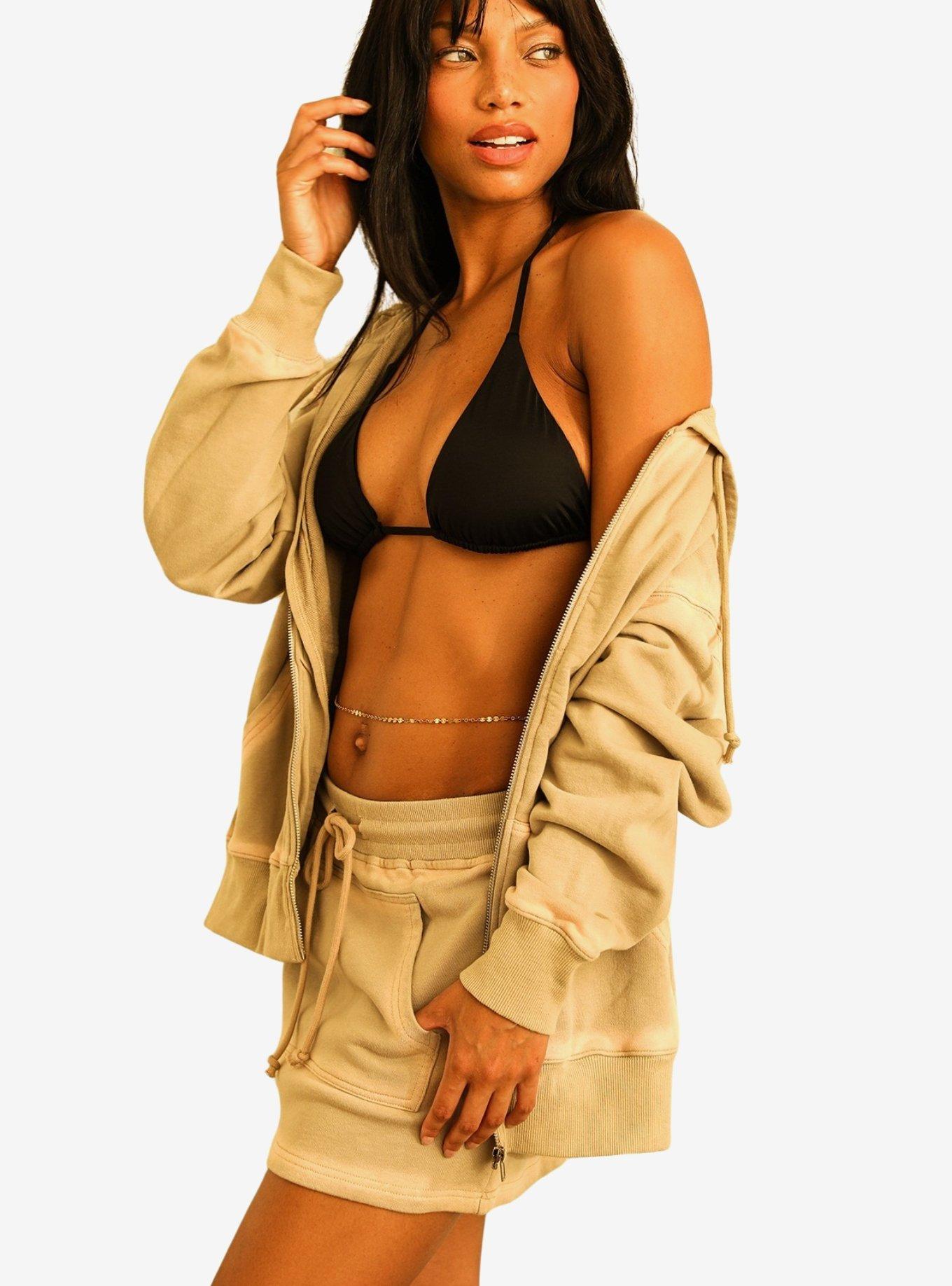 Dippin' Daisy's Honeymoon Long Sleeve Hoodie Taupe, BROWN, alternate