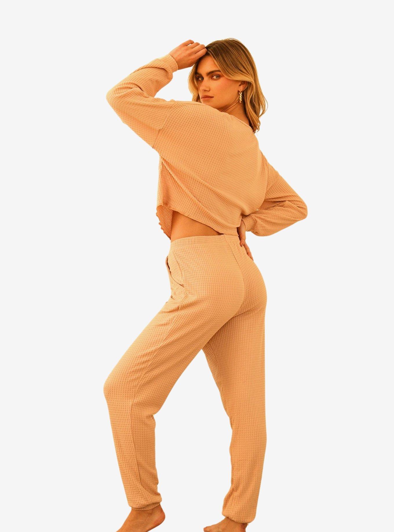 Dippin' Daisy's Scout Long Sleeve Oversized Crop Sweater Nude, BEIGE, alternate