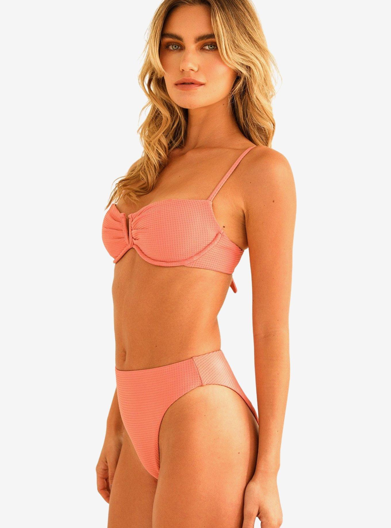 Dippin' Daisy's Diana Underwire Swim Top Tea Rose Waffle, PINK, alternate