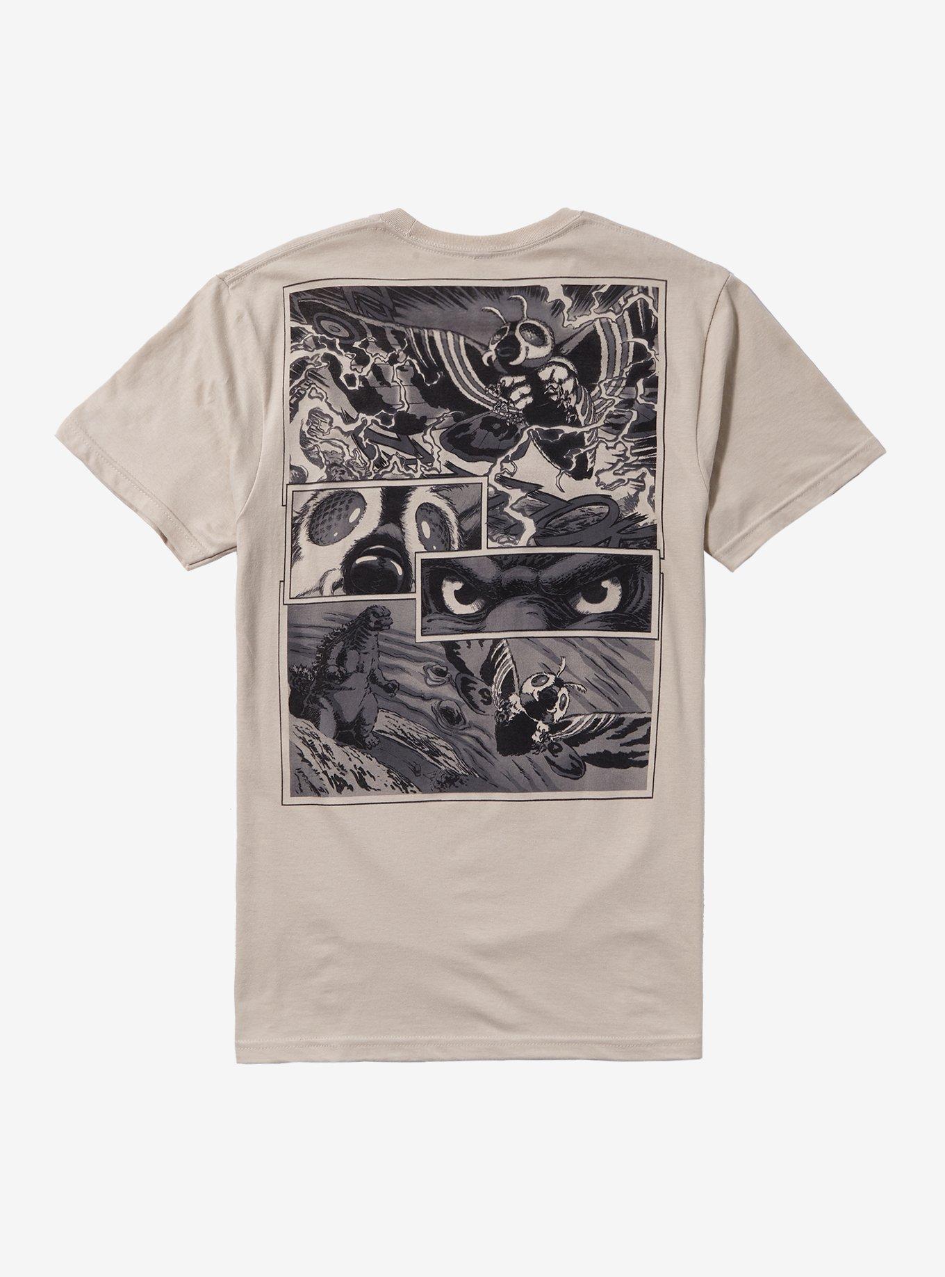 Godzilla Mothra Manga Double-Sided T-Shirt, CREAM, alternate