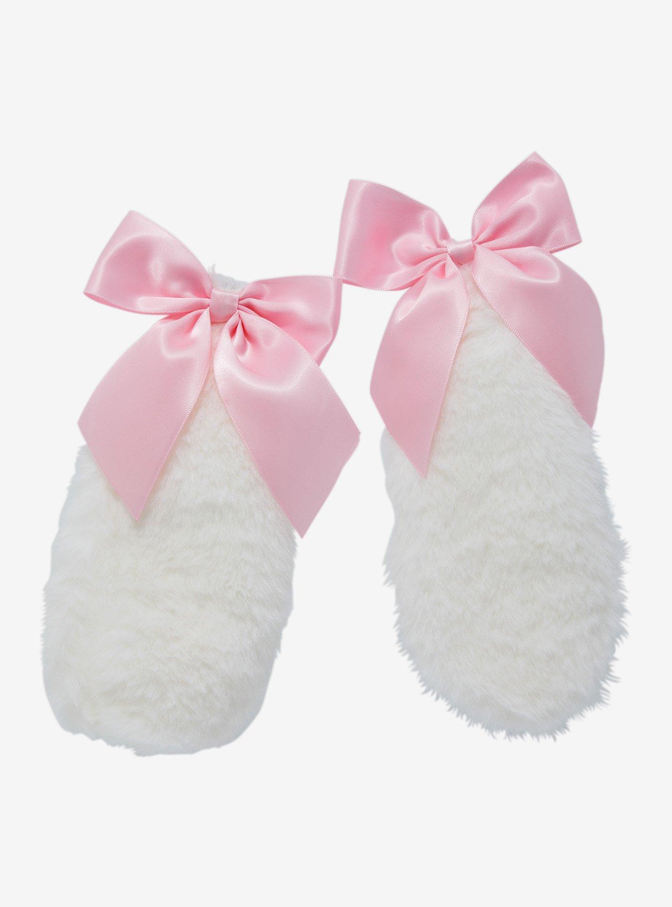 Sweet Society Pink Bow Bunny Ear Hair Clips, , hi-res
