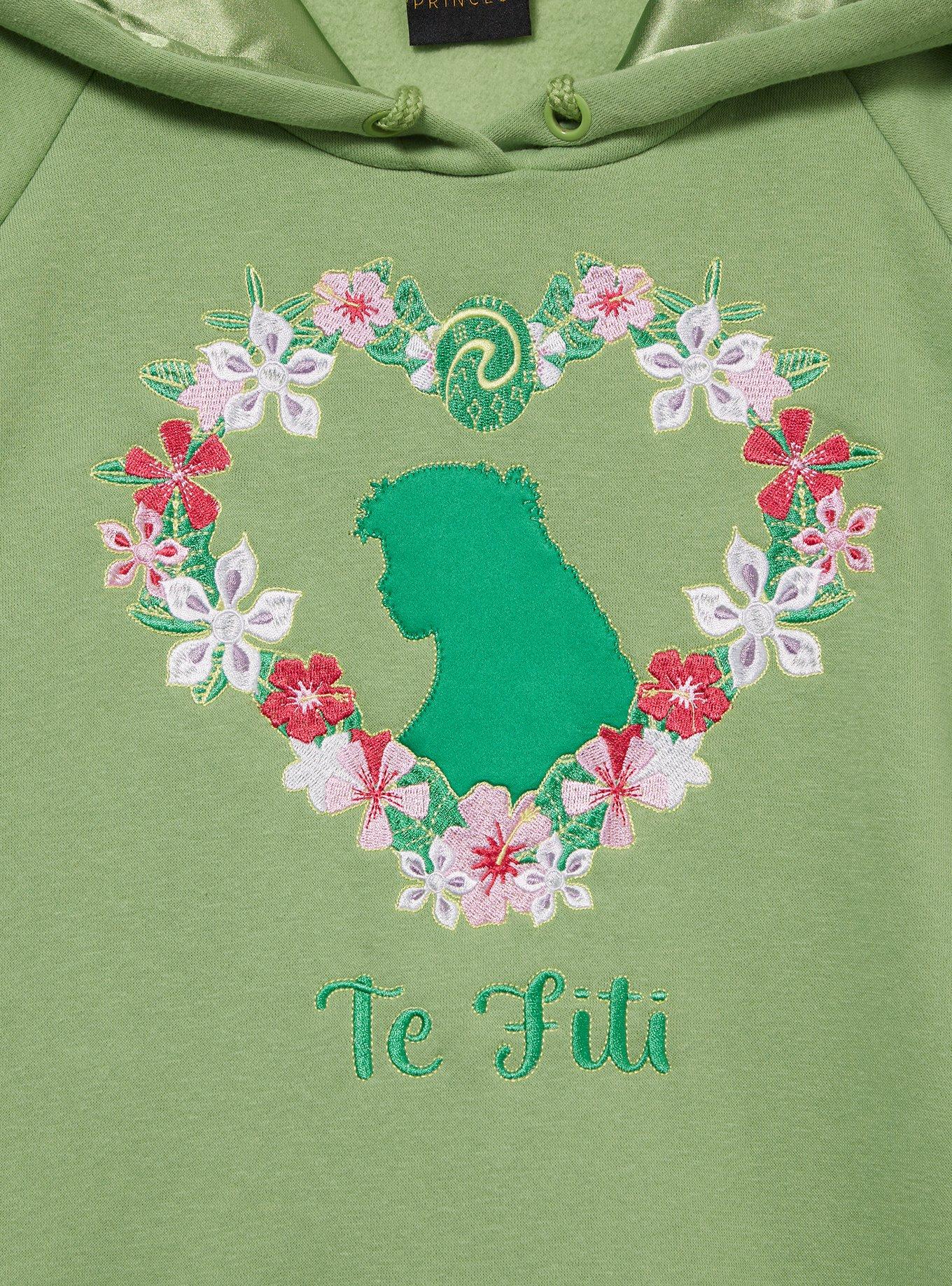 Disney Moana Te Fiti Floral Women's Hoodie - BoxLunch Exclusive, GREEN  OLIVE, alternate