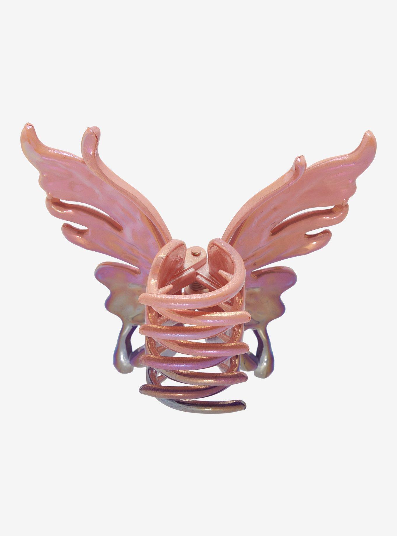 Thorn & Fable Pink & Purple Ombre Butterfly Claw Hair Clip, , alternate