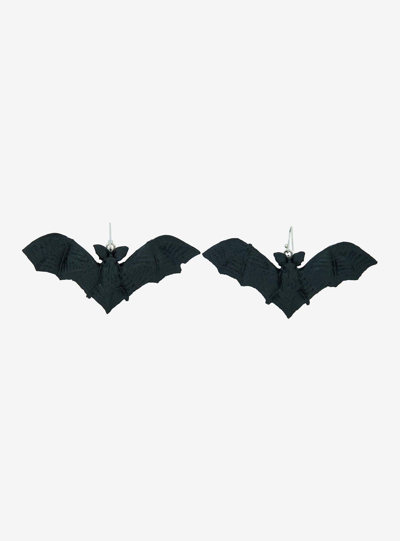 Social Collision Bat Figural Earrings, , alternate