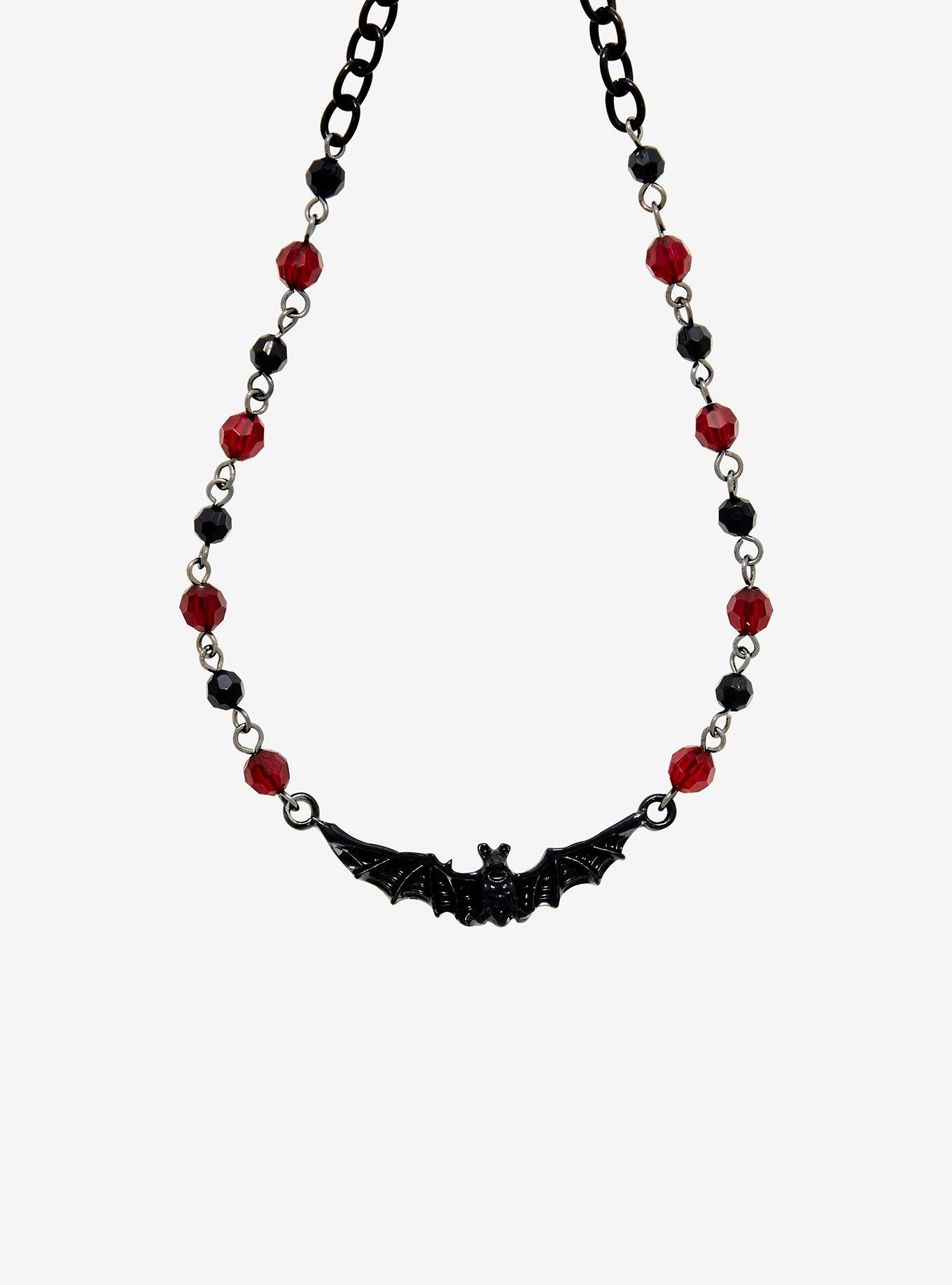 Social Collision Bat Bead Choker Necklace