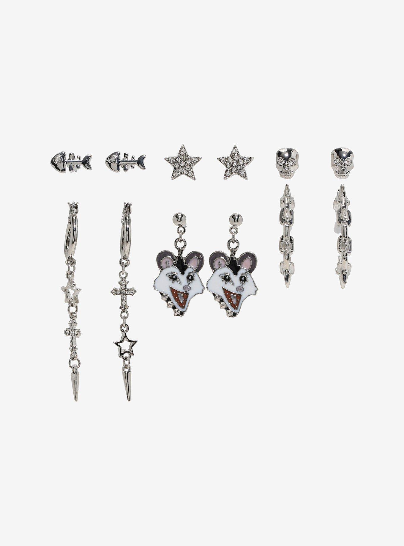 Social Collision Punk Possum Spike Earring Set