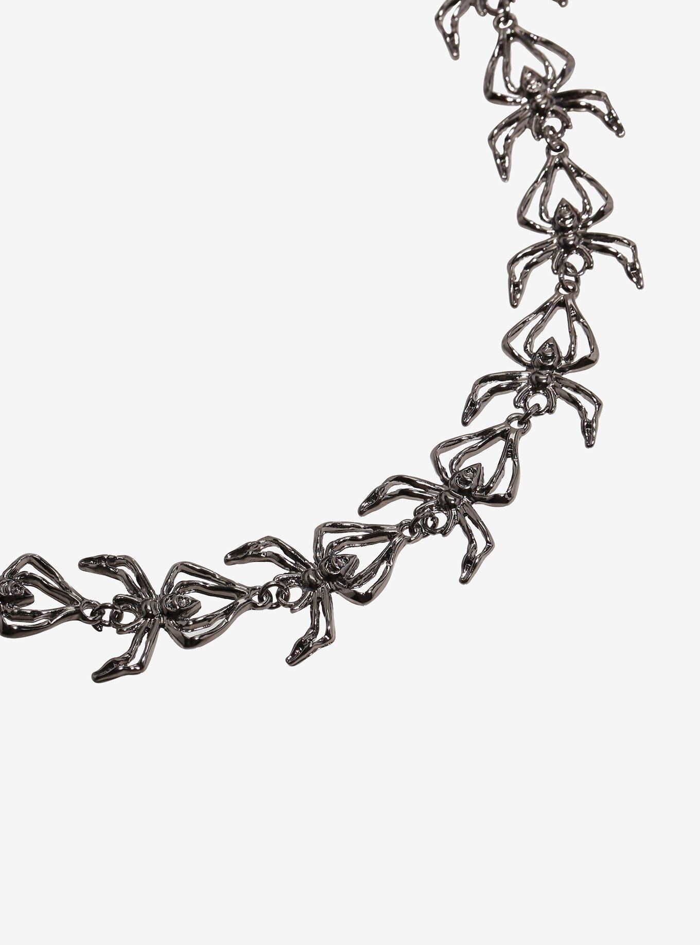 Social Collision Spider Charm Choker, , alternate