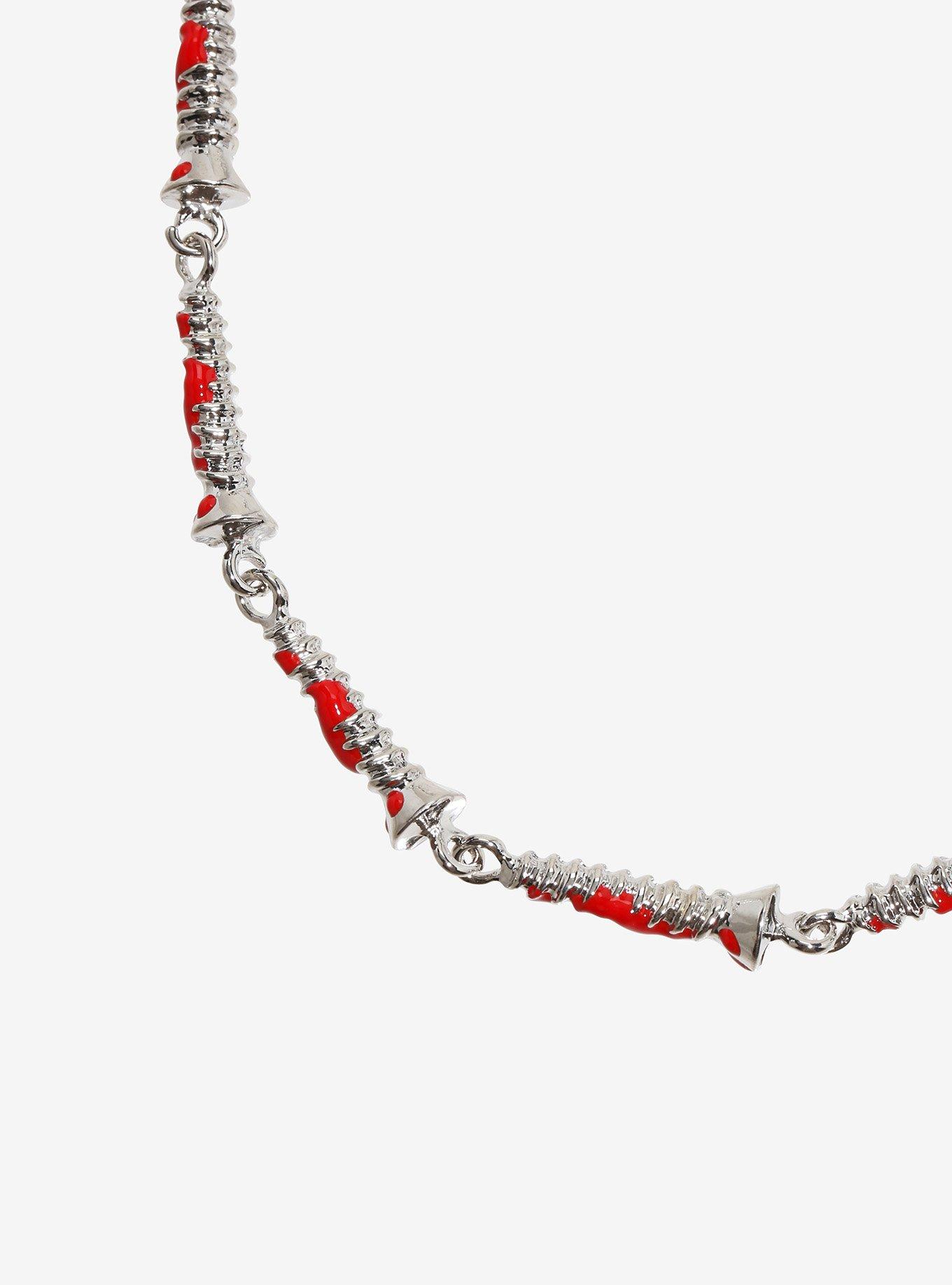 Social Collision Bloody Screw Choker Necklace, , alternate