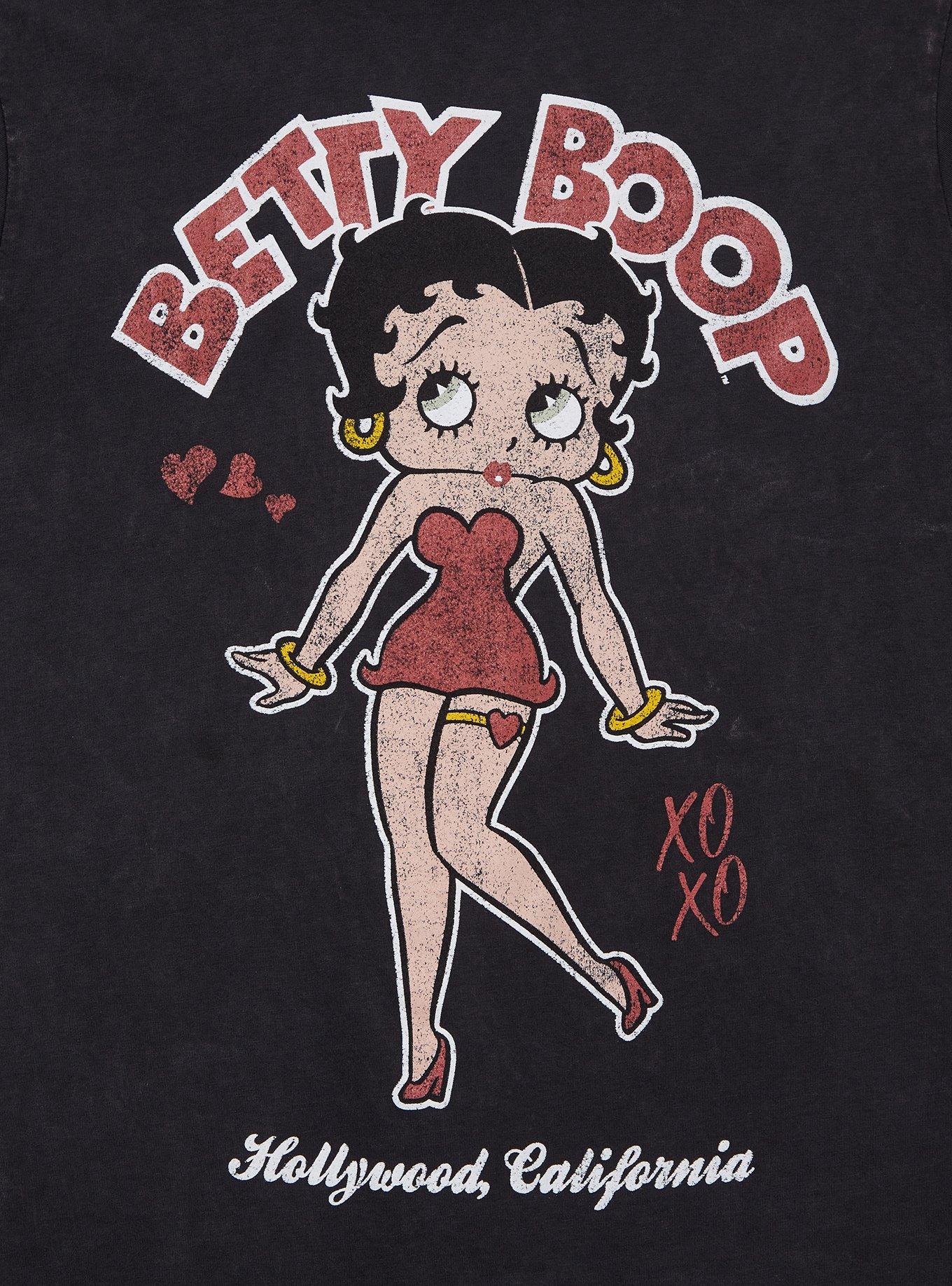 Betty Boop Portrait Vintage Wash Women's T-Shirt - BoxLunch Exclusive, MINERAL BLACK, alternate