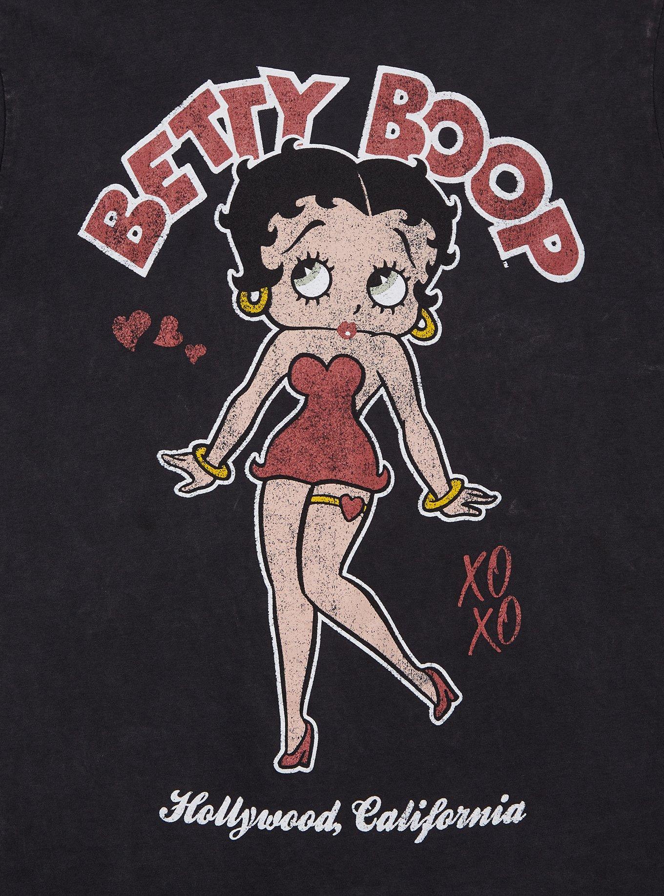 Betty Boop Portrait Vintage Wash Women's T-Shirt - BoxLunch Exclusive, MINERAL BLACK, alternate