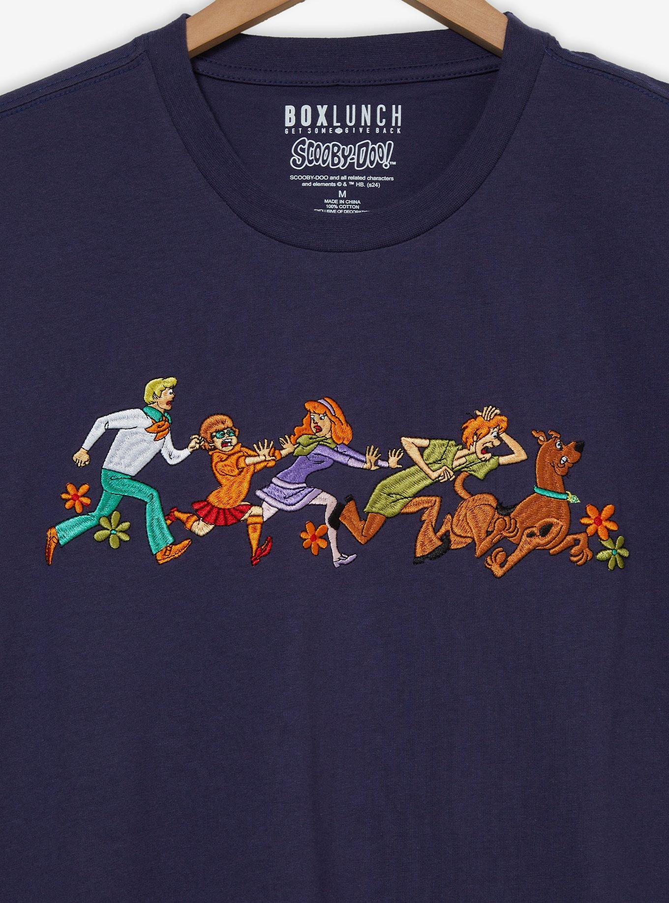 Scooby-Doo! Mystery Gang Running Embroidered Women's T-Shirt — BoxLunch Exclusive, DARK PURPLE, alternate