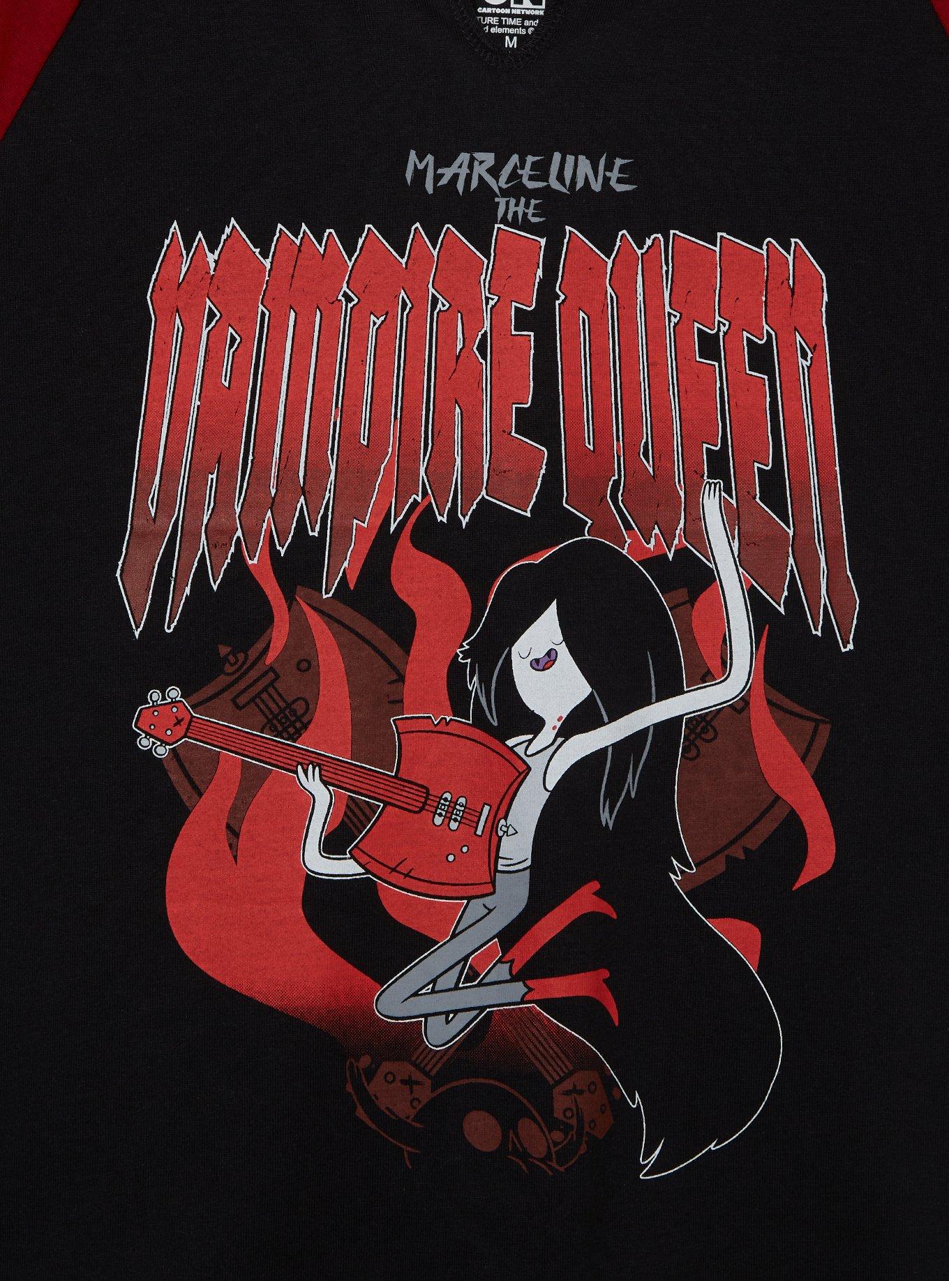 Adventure Time Marceline Vampire Queen Women's Cropped Raglan Baby Tee - BoxLunch Exclusive, BLACK, alternate