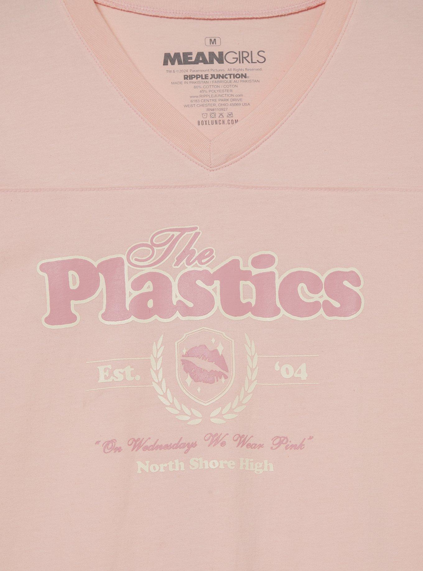 Mean Girls The Plastics Women's Football T-Shirt &mdash; BoxLunch Exclusive, LIGHT PINK, alternate