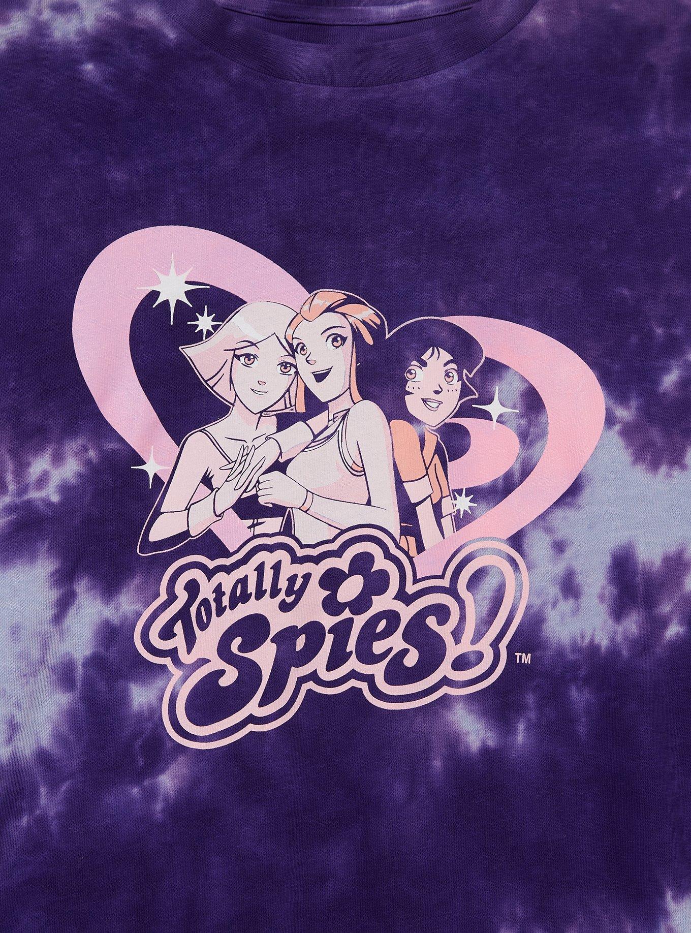 Totally Spies! Group Portrait Women's Tie-Dye Cropped Long Sleeve T-Shirt - BoxLunch Exclusive, , alternate