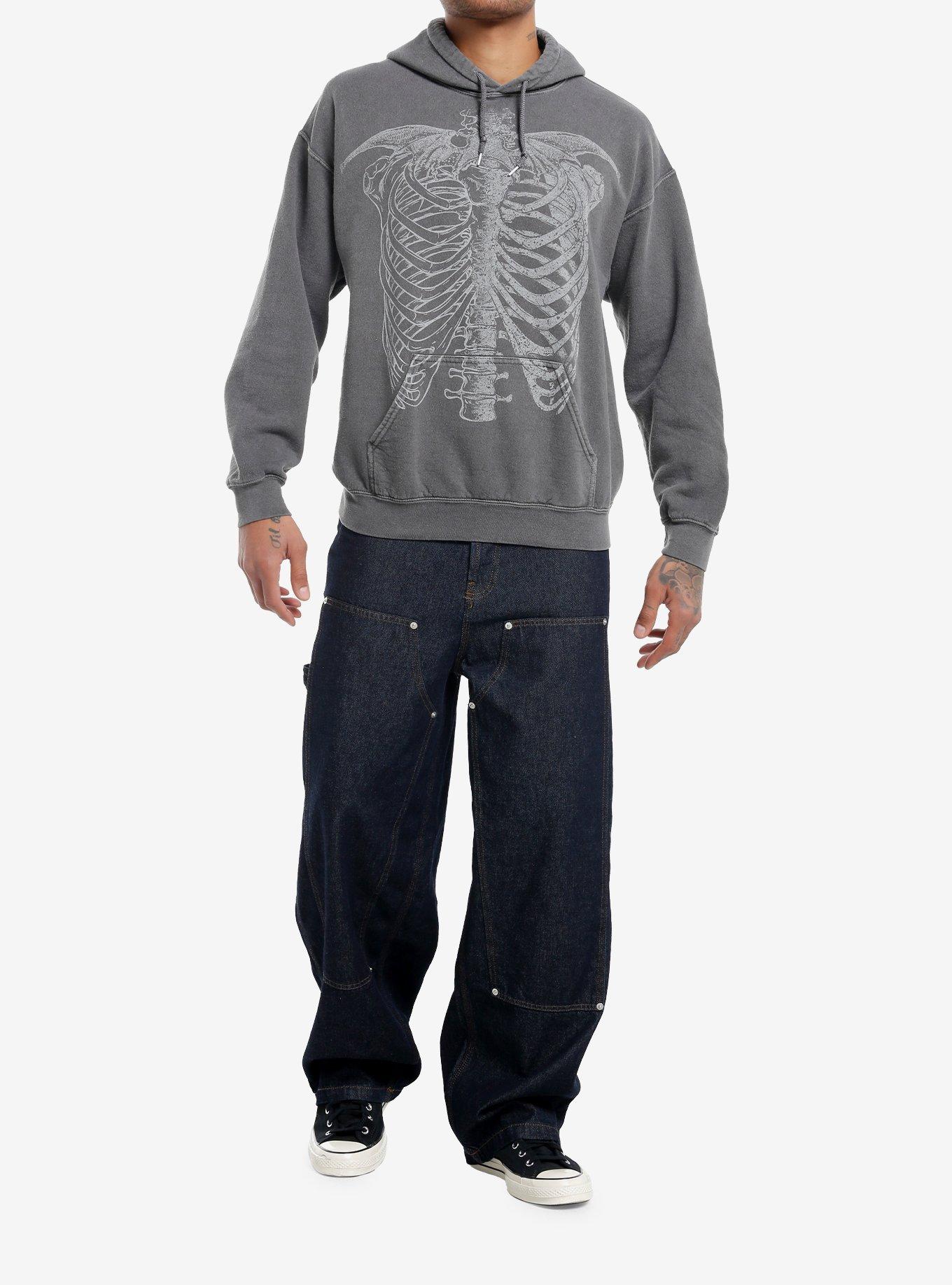 Social Collision Rib Cage Bat Hoodie, , hi-res