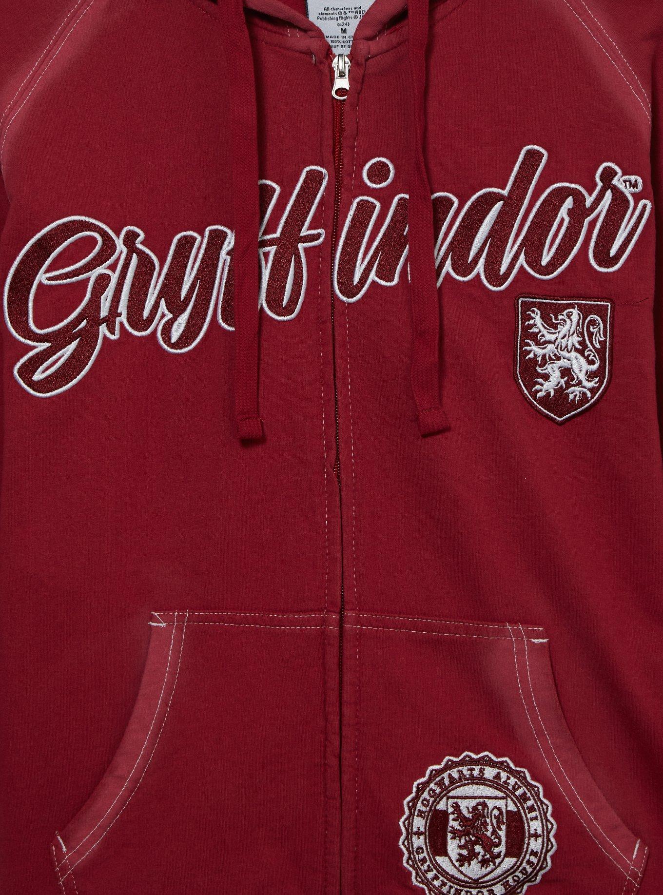 Harry Potter Gryffindor Women's Zippered Hoodie, RUST, alternate