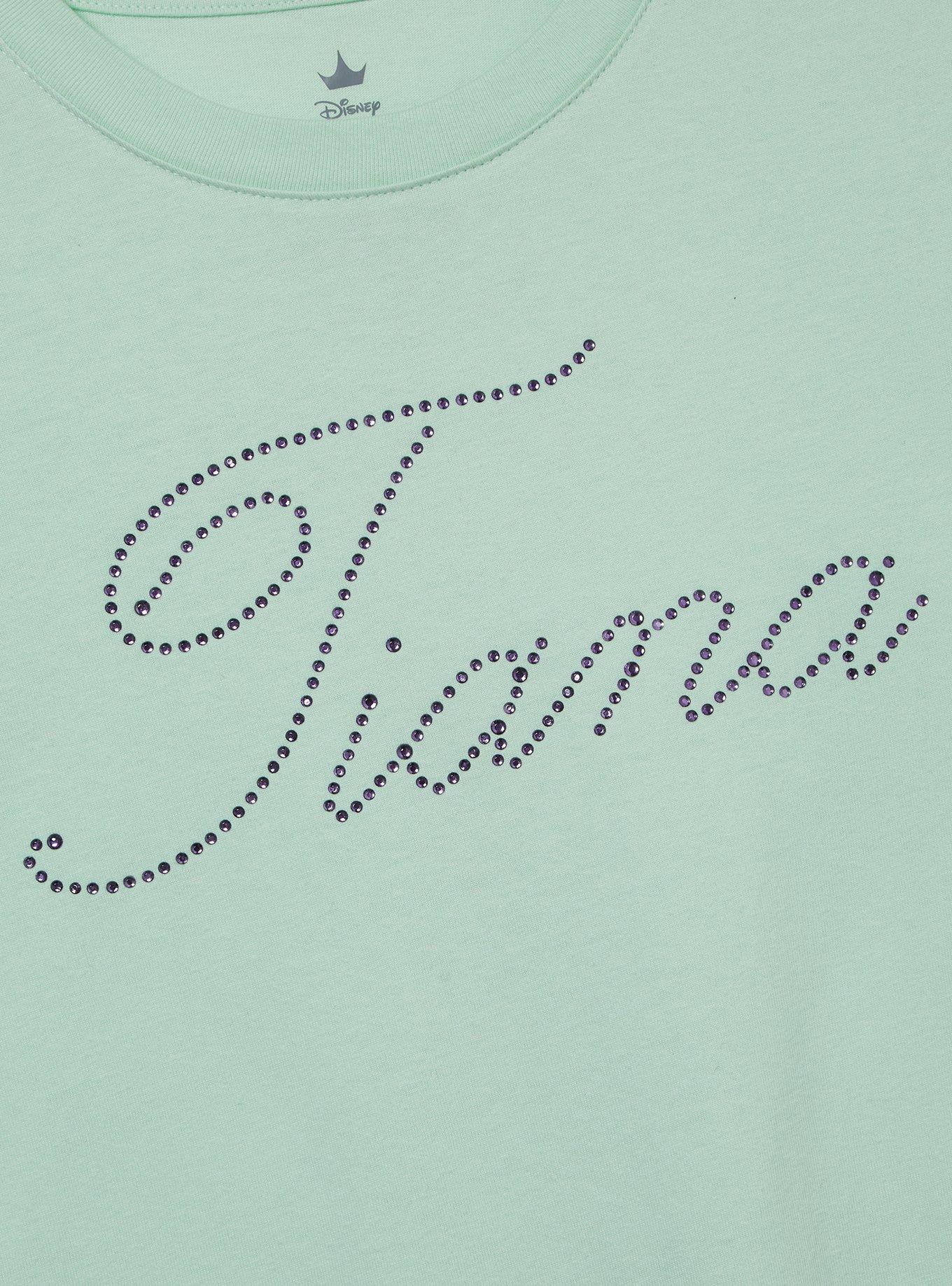 Disney The Princess and the Frog Tiana Rhinestone Women's Cropped T-Shirt &mdash; BoxLunch Exclusive, LIGHT PURPLE, alternate