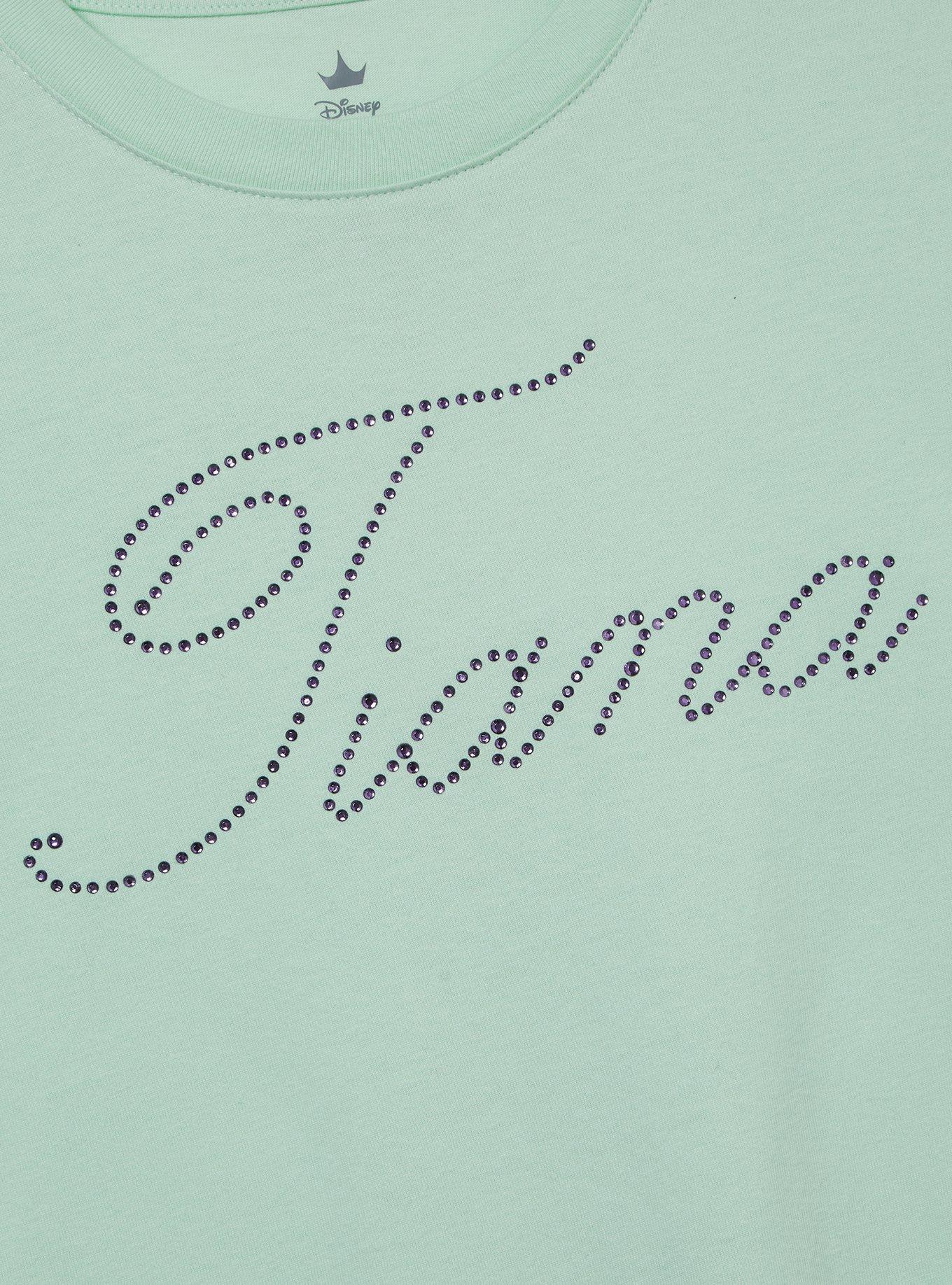 Disney The Princess and the Frog Tiana Rhinestone Women's Cropped T-Shirt — BoxLunch Exclusive, , hi-res