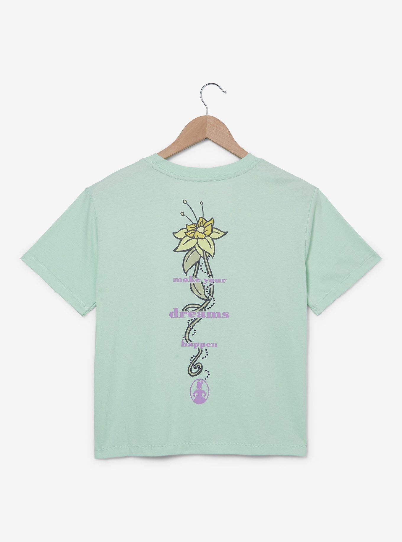 Disney The Princess and the Frog Tiana Rhinestone Women's Cropped T-Shirt &mdash; BoxLunch Exclusive, LIGHT PURPLE, alternate