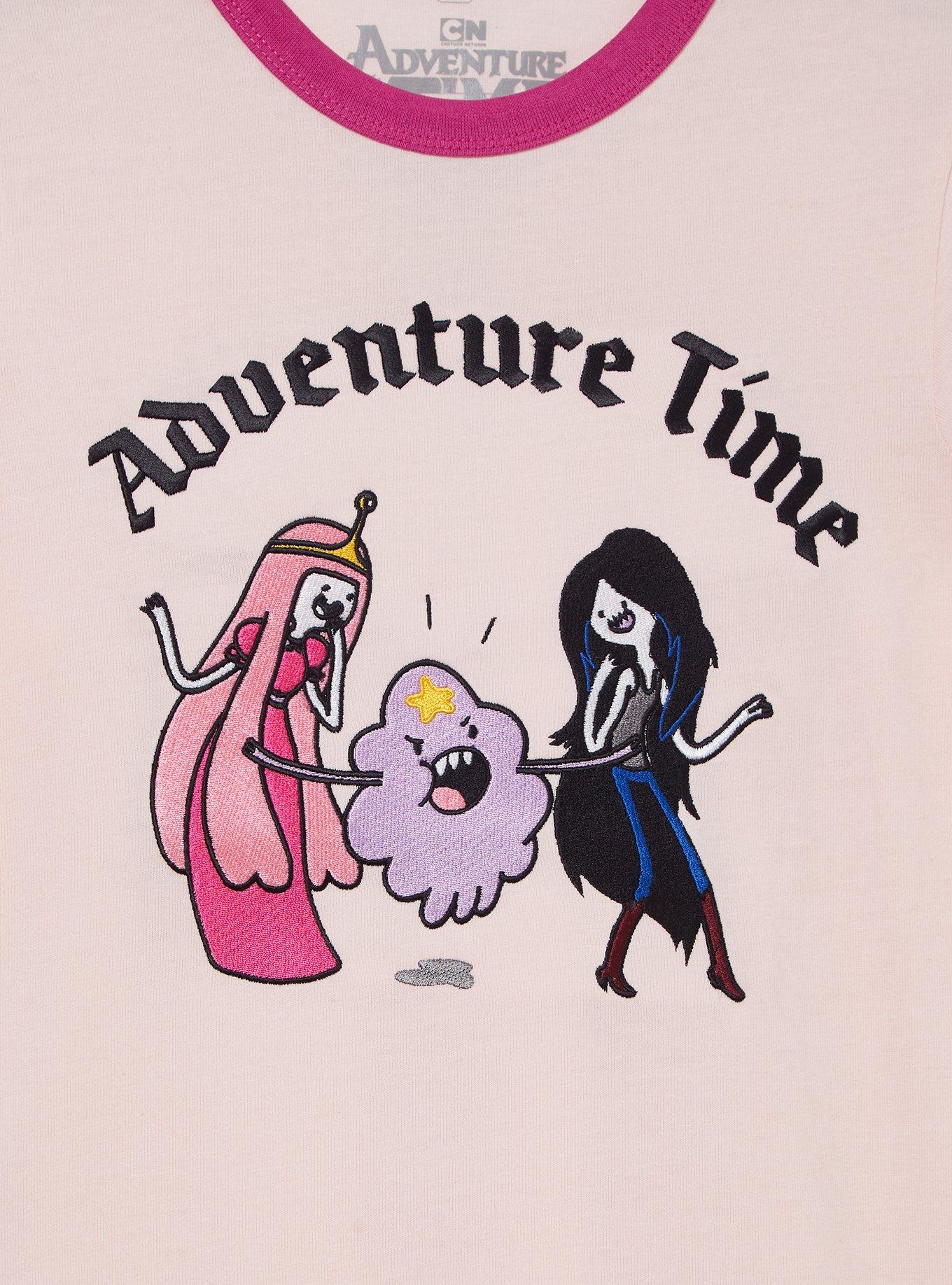 Adventure Time Princess Bubblegum, Lumpy Space Princess, & Marceline Women's Ringer T-Shirt - BoxLunch Exclusive, , hi-res