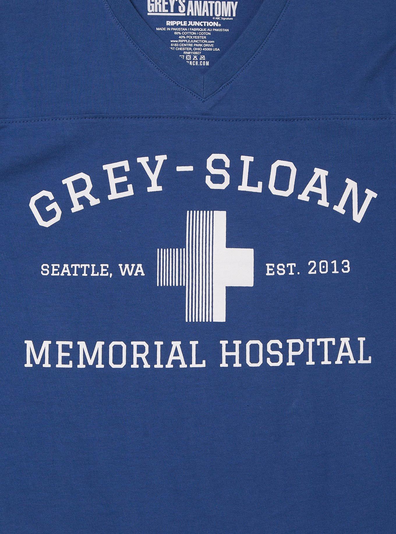 Grey's Anatomy Grey-Sloan Memorial Hospital Women's Football T-Shirt — BoxLunch Exclusive, , hi-res