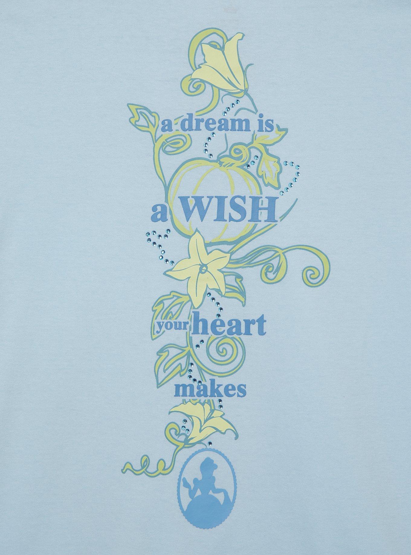 Disney Cinderella Rhinestone Women's Cropped T-Shirt &mdash; BoxLunch Exclusive, LIGHT BLUE, alternate