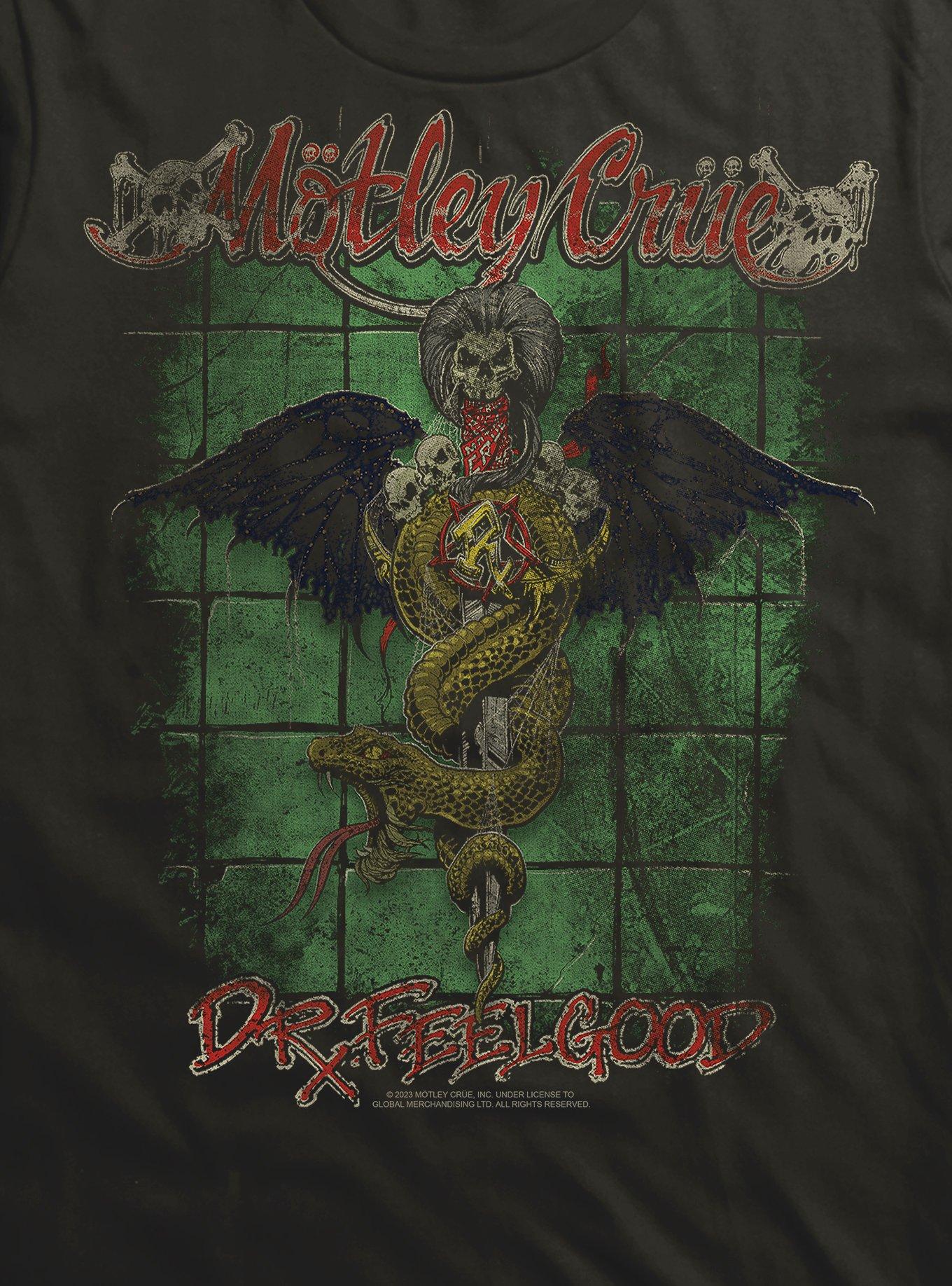 Motley Crue Dr. Feelgood Logo T-Shirt, BLACK, alternate