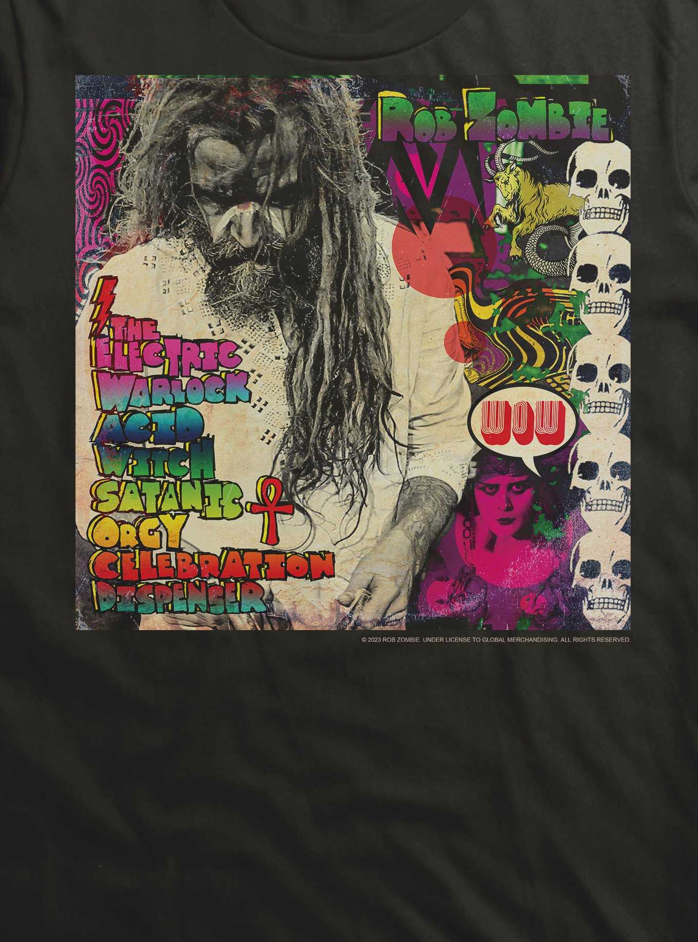Rob Zombie The Electric Warlock Acid Witch Satanic Orgy Celebration Dispenser T-Shirt, , hi-res