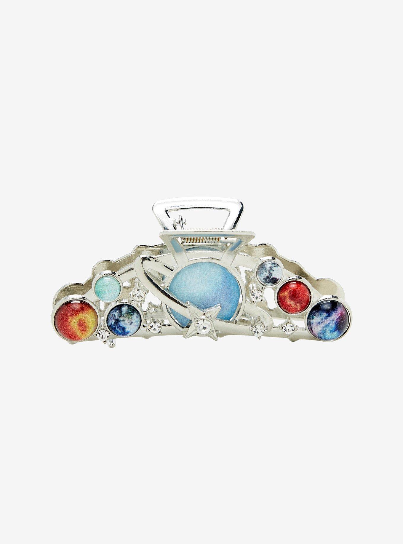 Cosmic Aura Planet Star Gem Claw Hair Clip, , hi-res