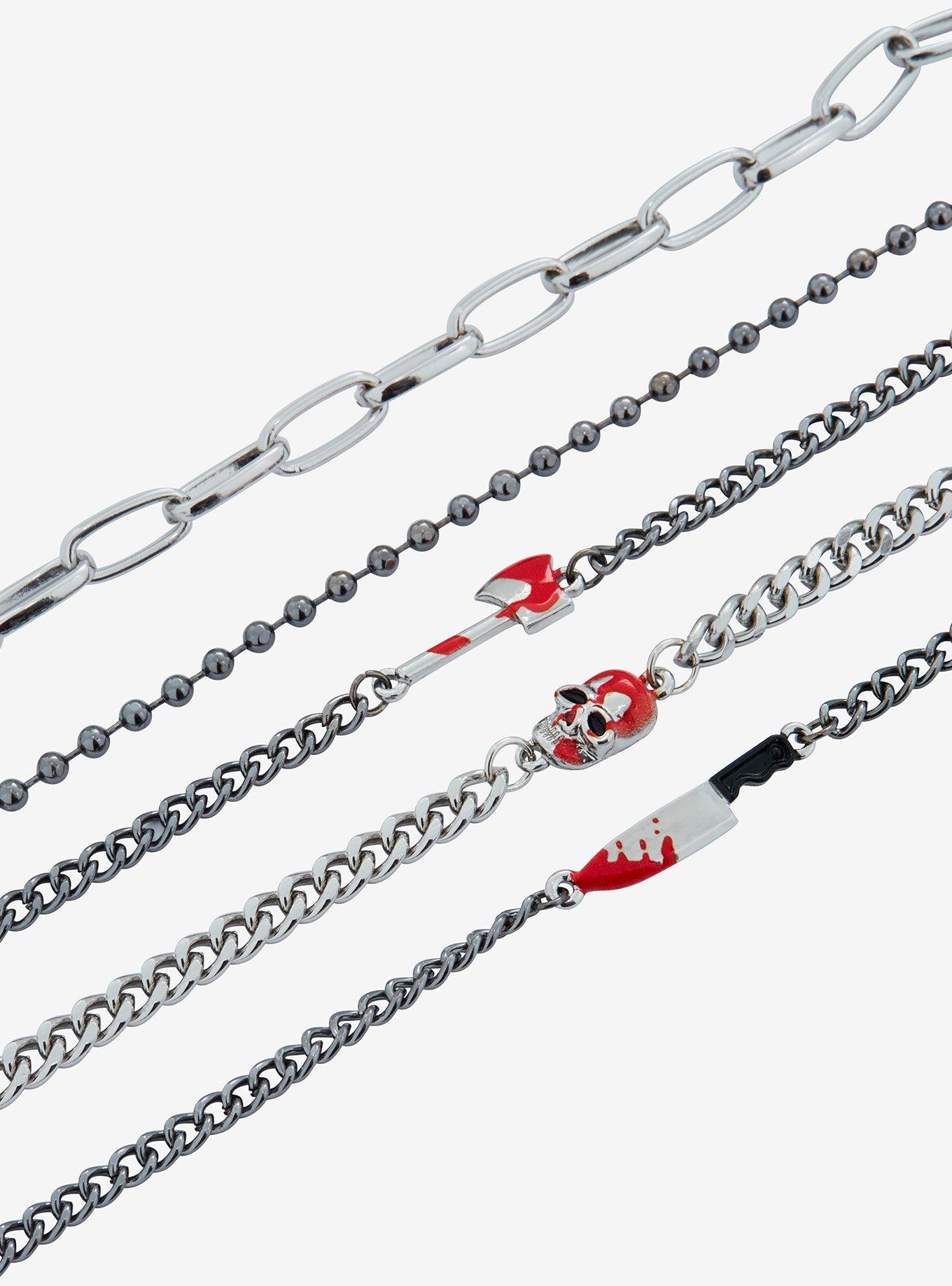 Social Collision Bloody Weapon Chain Bracelet Set, , hi-res