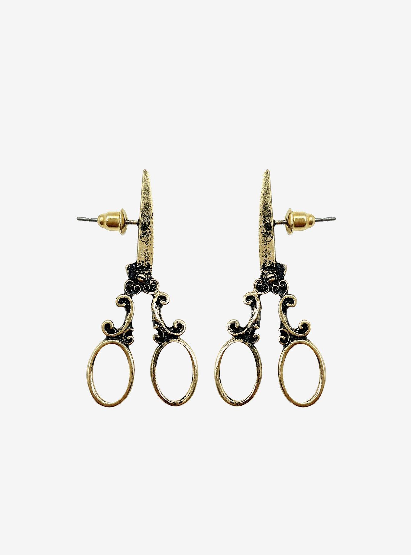 Thorn & Fable Antique Scissor Earrings