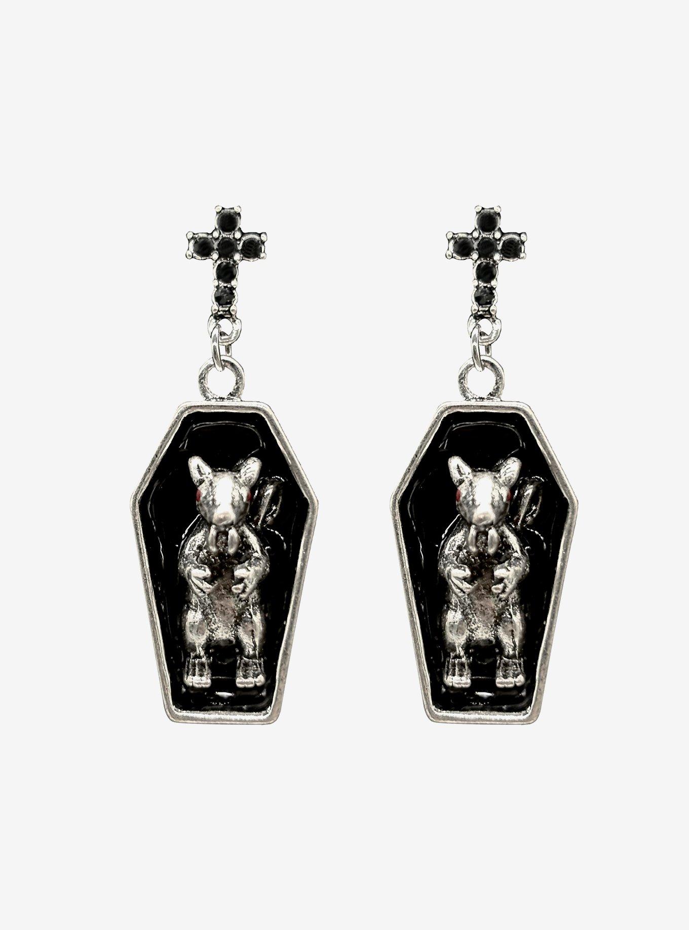 Social Collision Rats In Coffins Drop Earrings