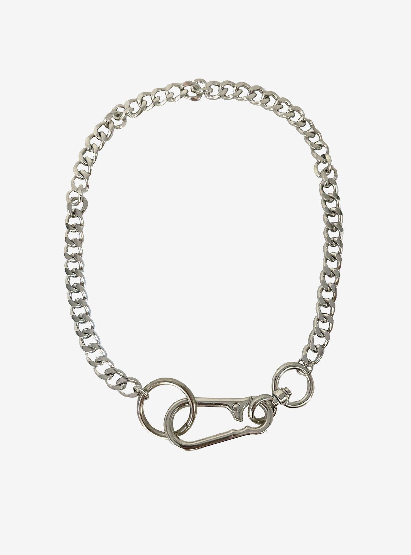 Social Collision Carabiner Chain Necklace, , alternate