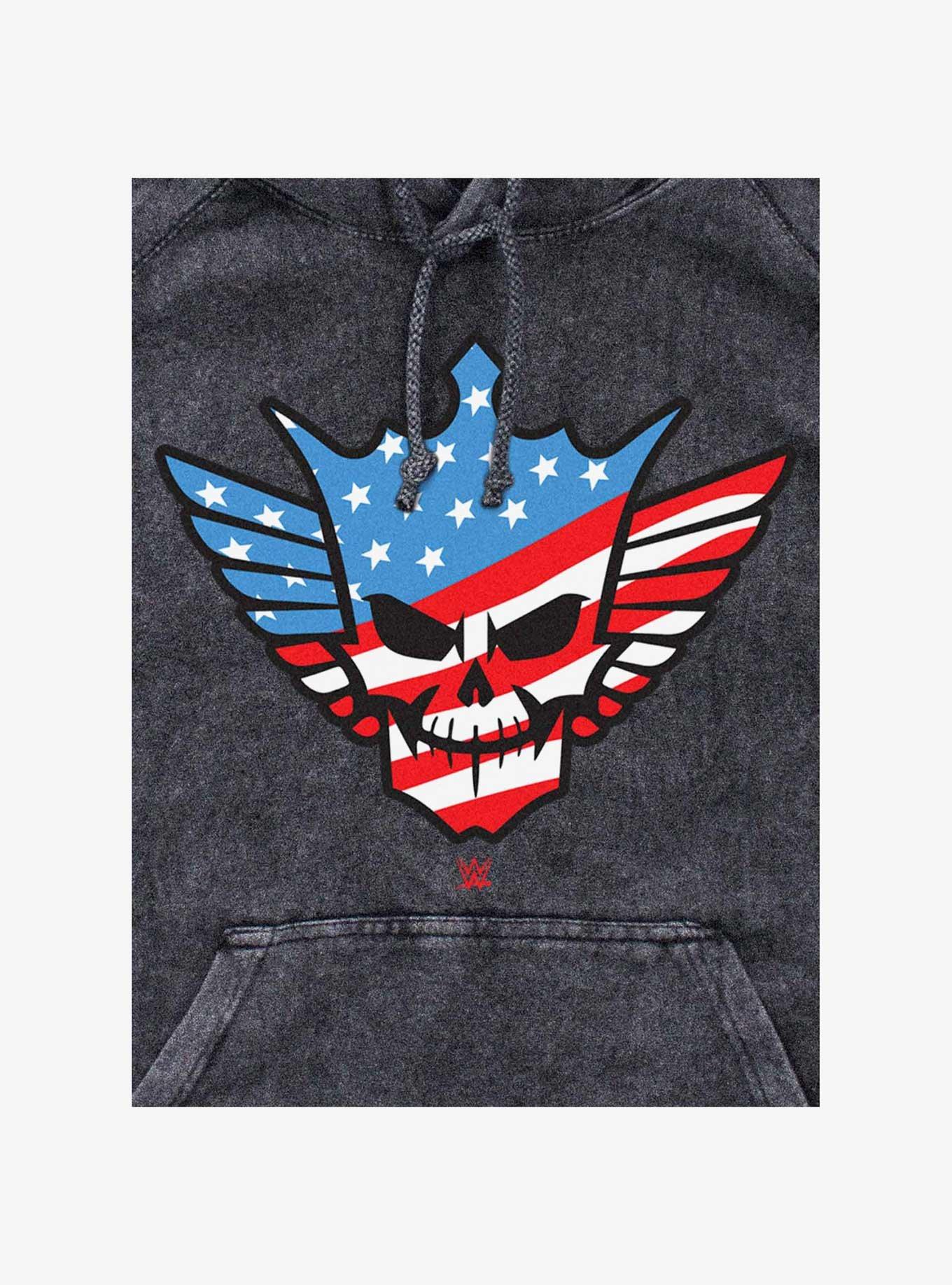 WWE Cody Rhodes American Nightmare Skull Mineral Wash Hoodie, , hi-res