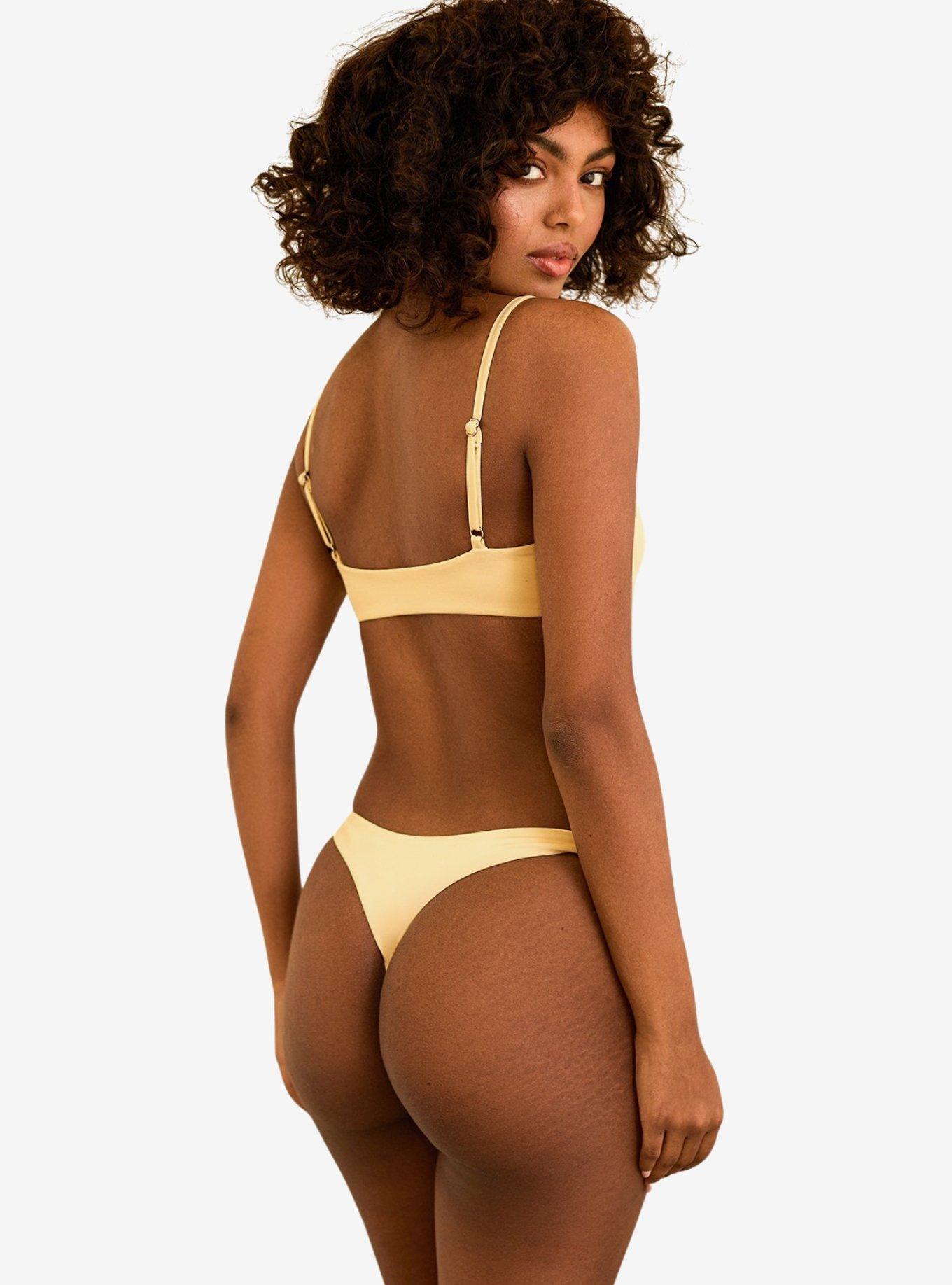 Dippin' Daisy's Seaport High Cut Thong Swim Bottom Vanilla, FRENCH VANILLA, alternate