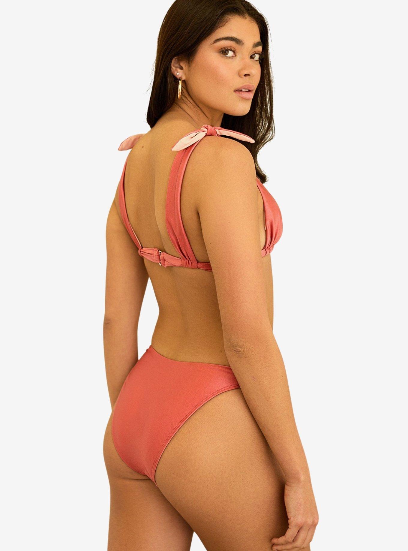 Dippin' Daisy's Lola Triangle Swim Top Dusty Rose, DUSTY ROSE, alternate