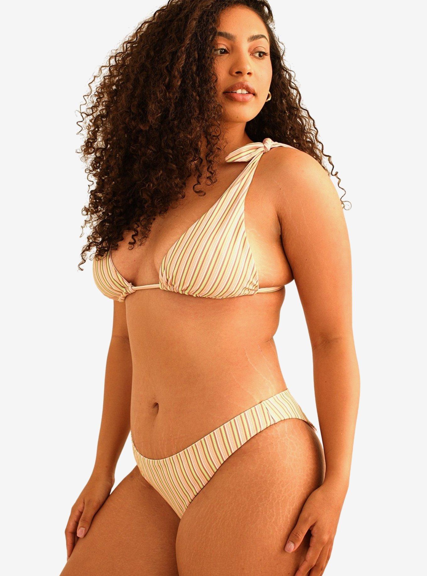 Dippin' Daisy's Lola Triangle Swim Top Nostalgia Stripe, , hi-res