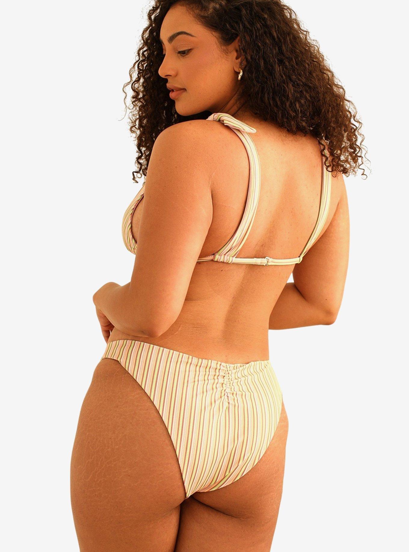 Dippin' Daisy's Lola Triangle Swim Top Nostalgia Stripe, MULTI, alternate